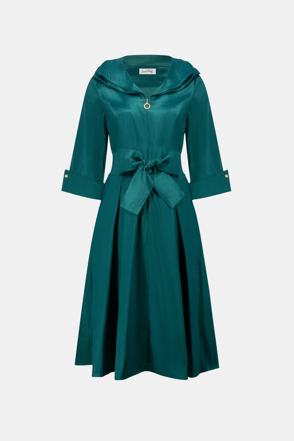 Joseph Ribkoff 261719F26 Signature | Stretch Taffeta Fit And Flare Dress With Lapel Collar. Shop Joseph Ribkoff at Dotique.