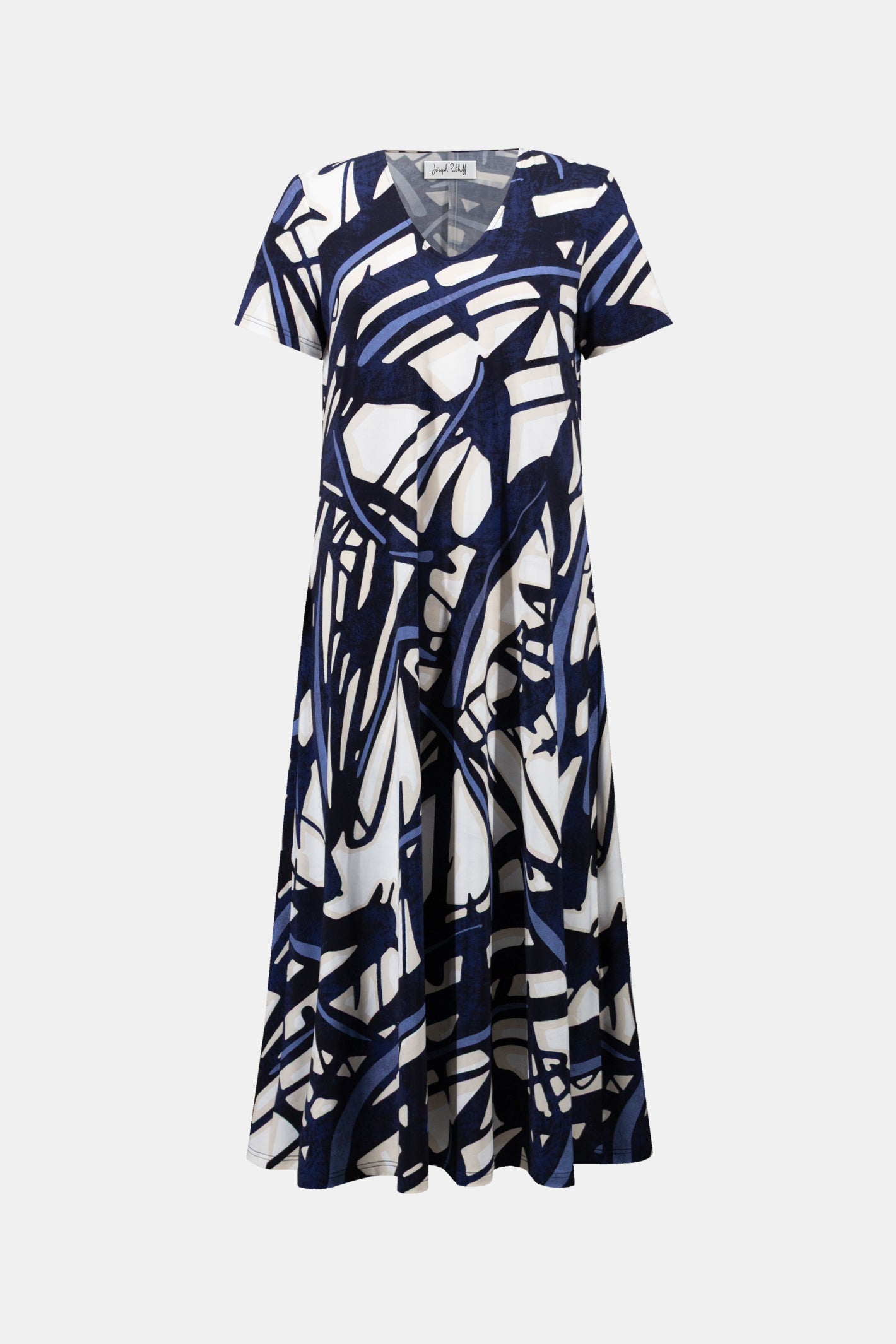 Joseph Ribkoff 262245 Silky Knit Abstract Print Trapeze Dress Vanilla/Multi by Joseph Ribkoff shop Dotique