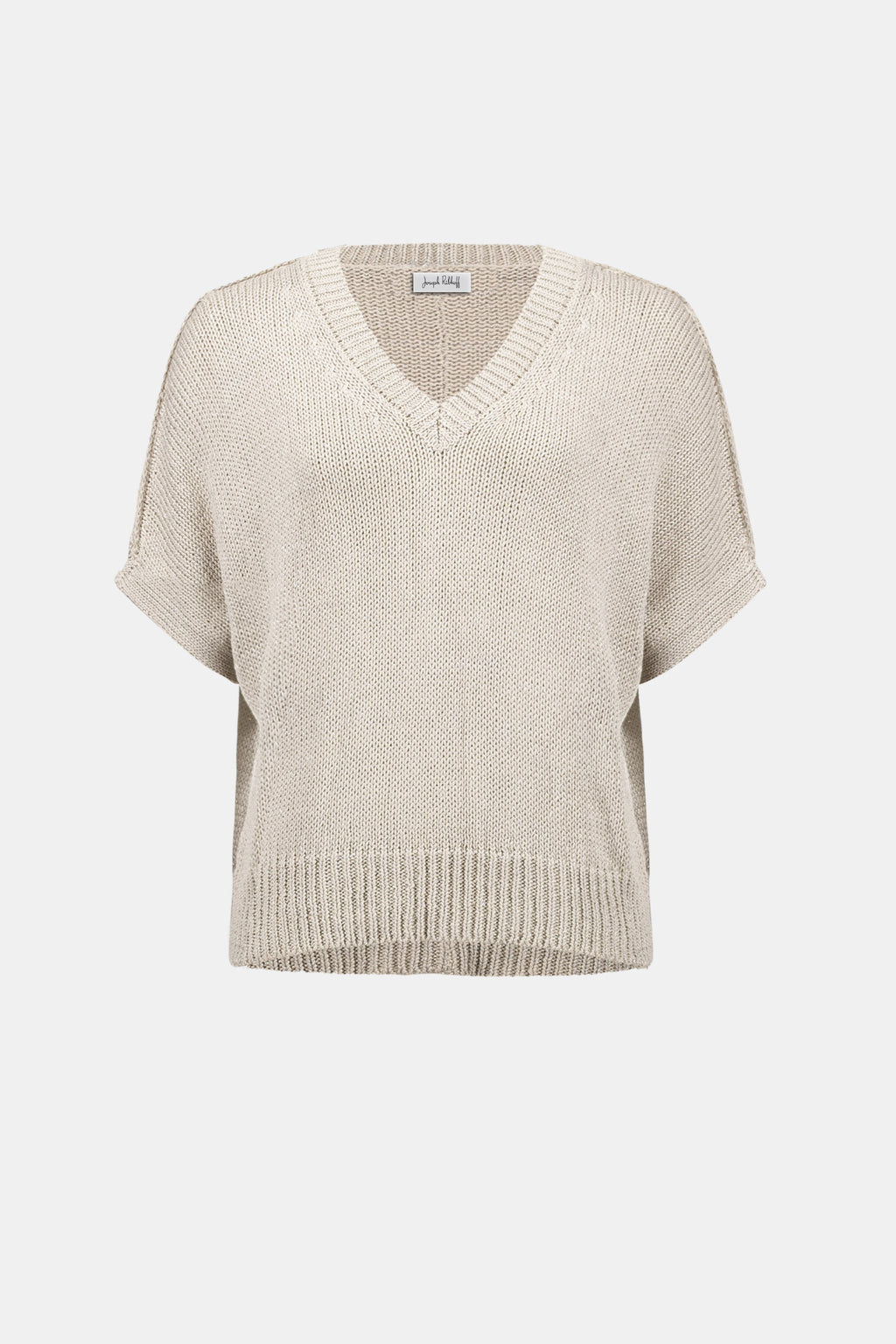 Joseph Ribkoff 262925 Viscose & Lurex Relaxed Knit Top Moonstone by Joseph Ribkoff shop Dotique