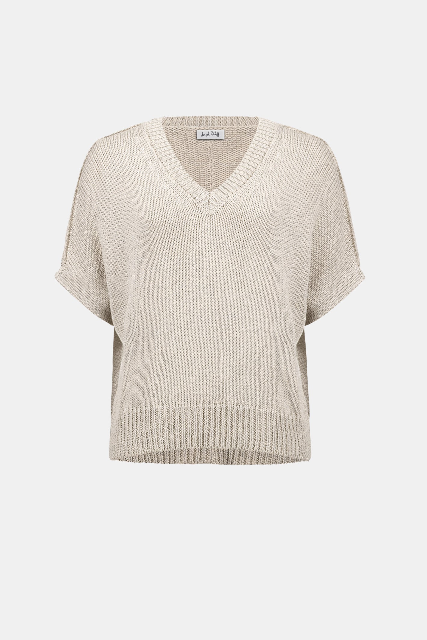 Joseph Ribkoff 262925 Viscose & Lurex Relaxed Knit Top Moonstone by Joseph Ribkoff shop Dotique