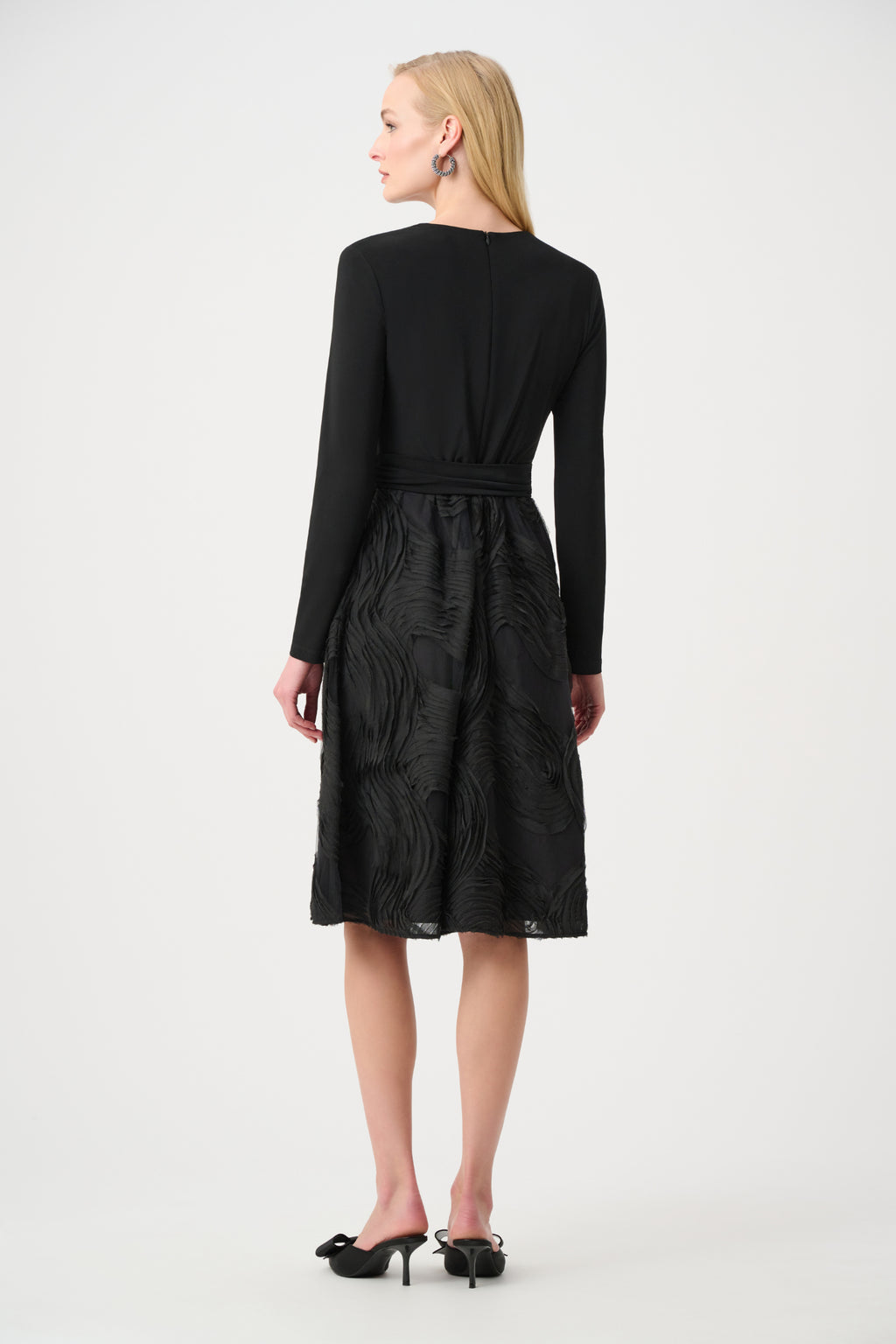 Joseph Ribkoff 263719 Signature | Silky Knit and Novelty Fit and Flare Dress. Shop Joseph Ribkoff at Dotique.