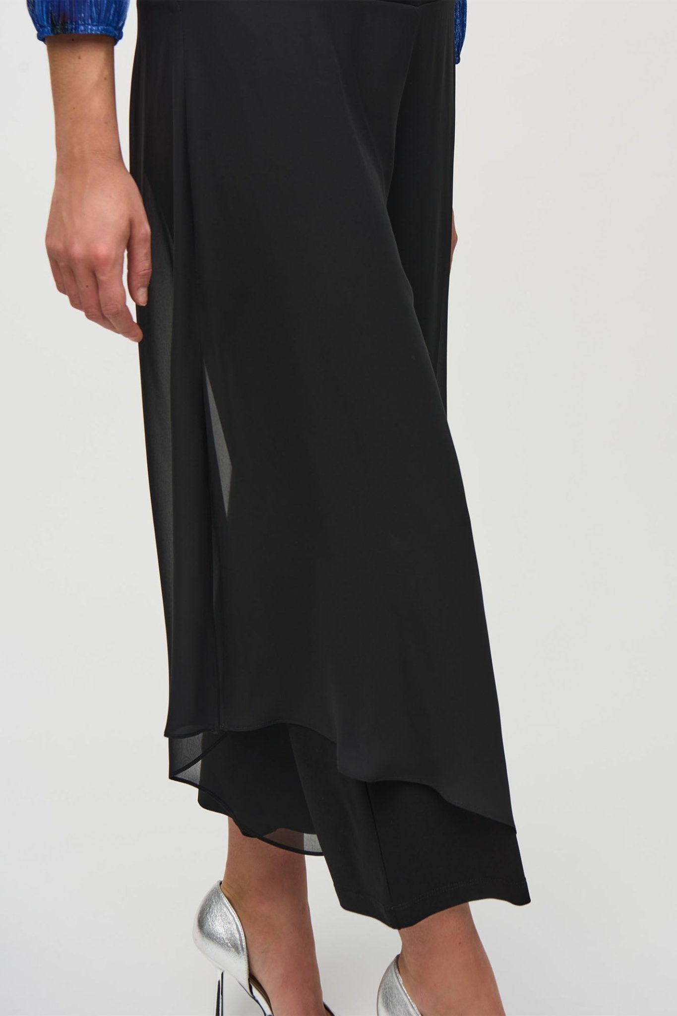 Joseph Ribkoff Black 244208 Chiffon Wide Leg Trousers – Dotique