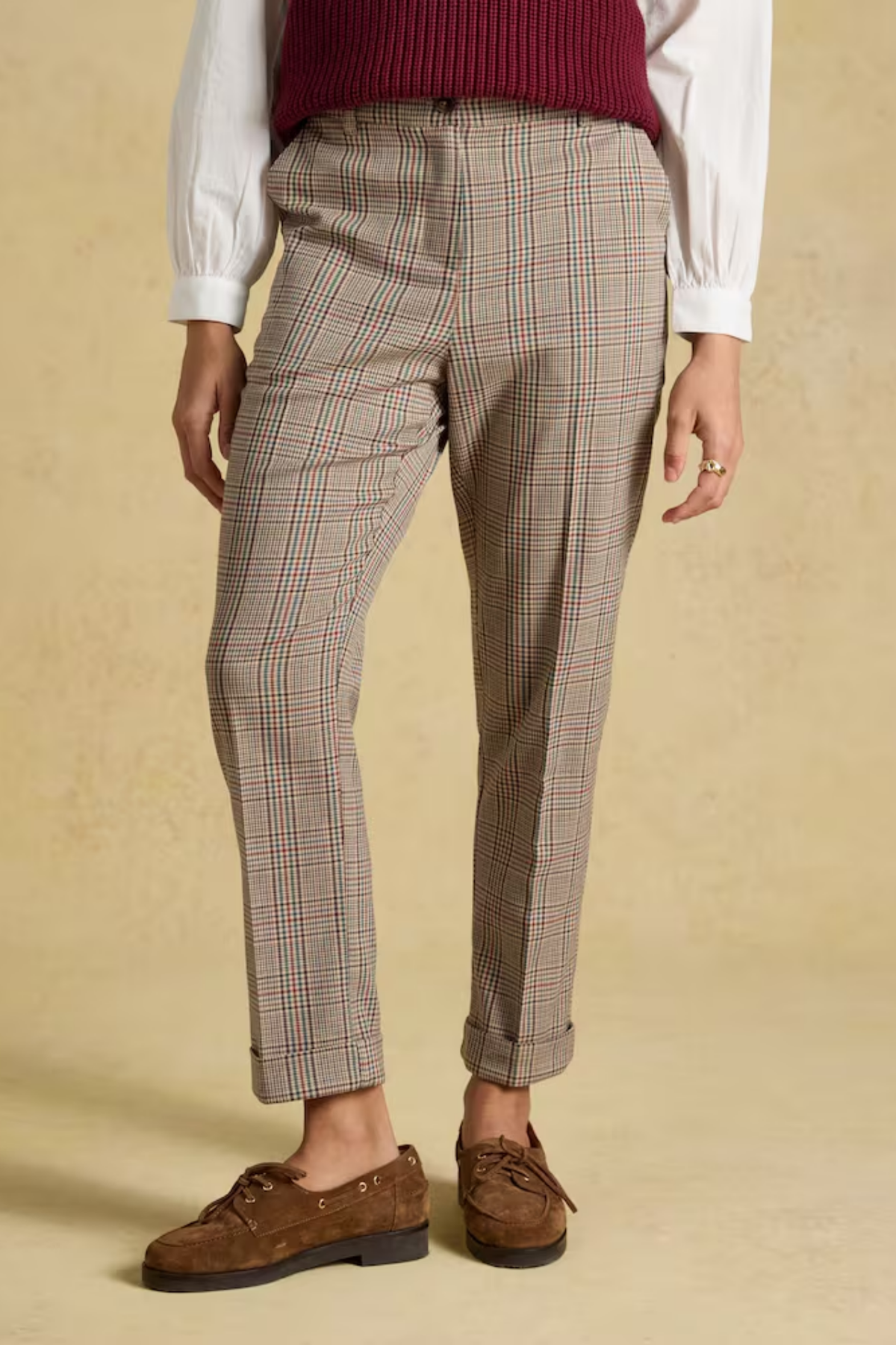 Joules Ada Swindale Tweed Trousers worn by model Shop Joules at Dotique