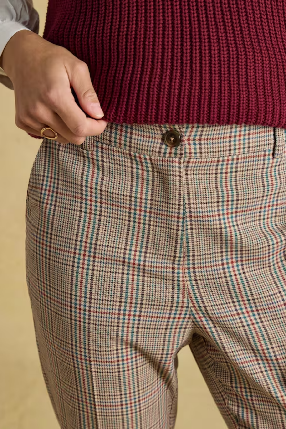 Joules Ada Swindale Tweed Trousers worn by model Shop Joules at Dotique