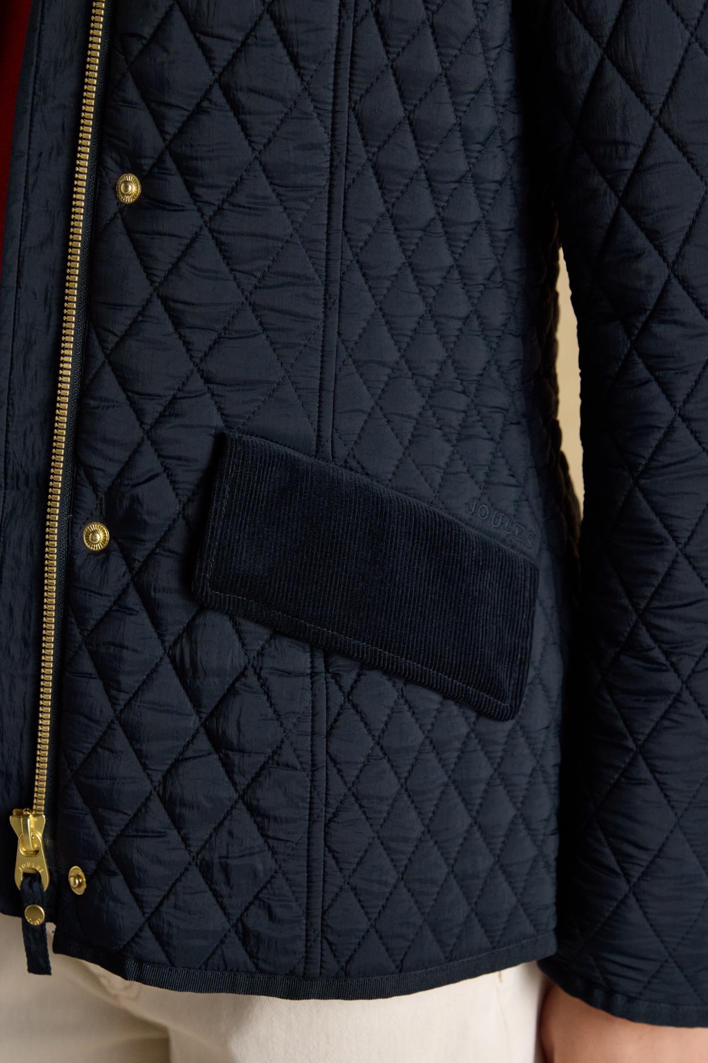 Elegant and practical, the Joules Highclere quilted jacket is designed to handle light showers while maintaining a smart, flattering silhouette. Shop Joules at Dotique.