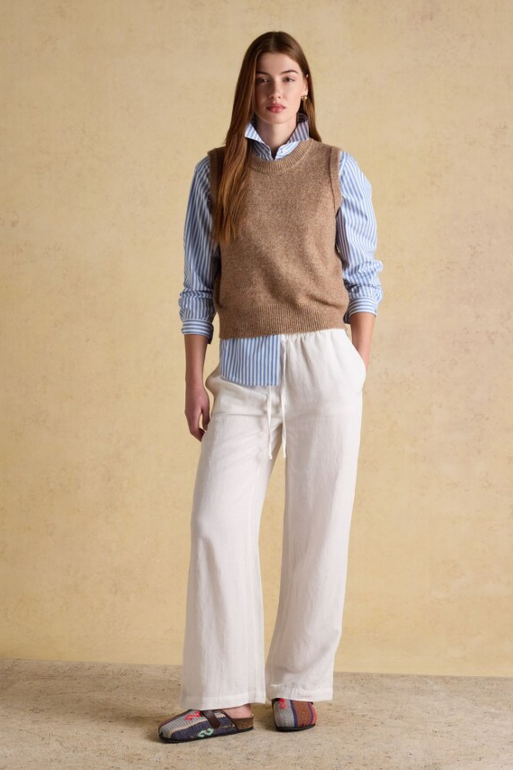 Joules AT8029 Holly Knitted Crew Neck Vest. Shop Joules at Dotique.