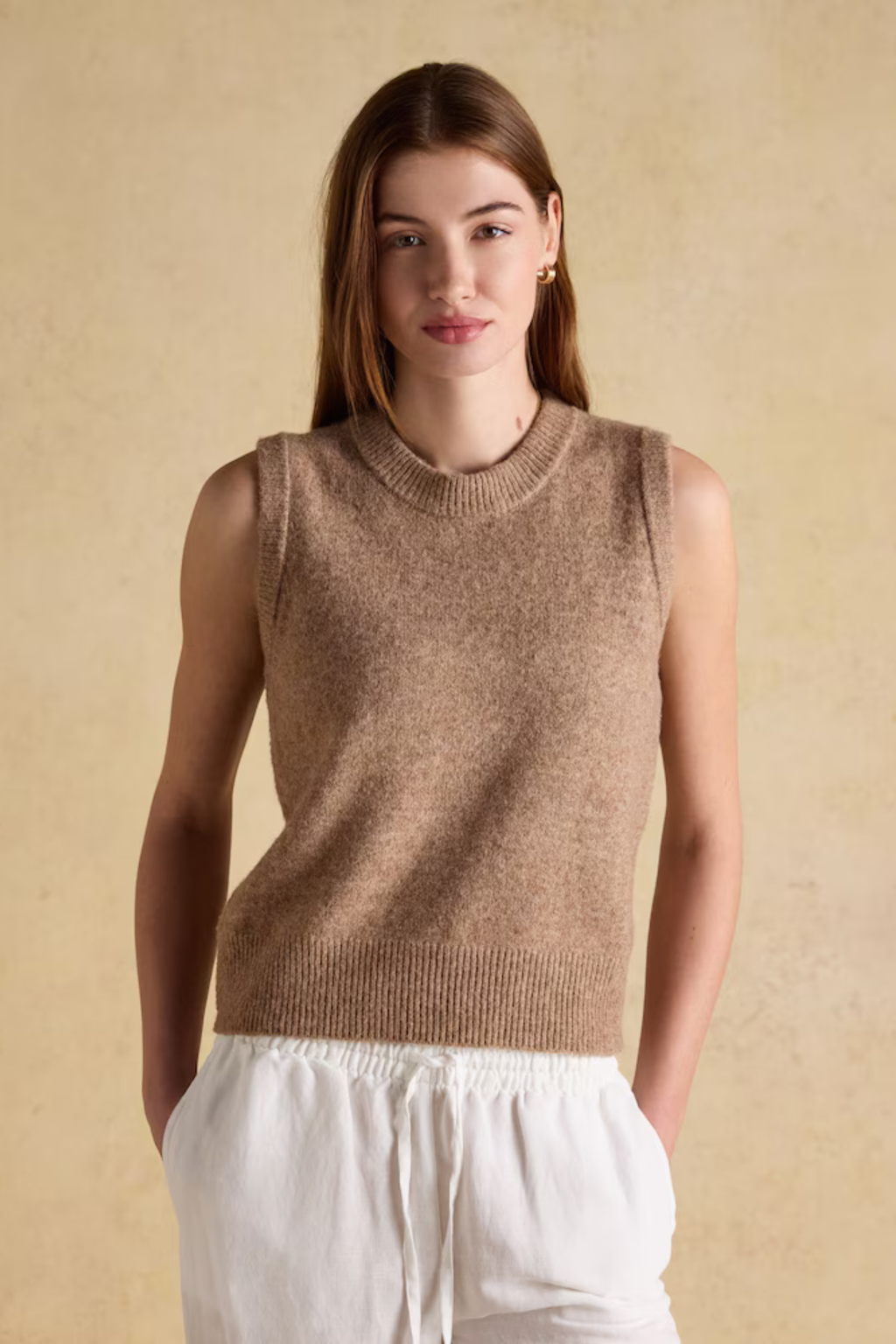 Joules AT8029 Holly Knitted Crew Neck Vest. Shop Joules at Dotique.