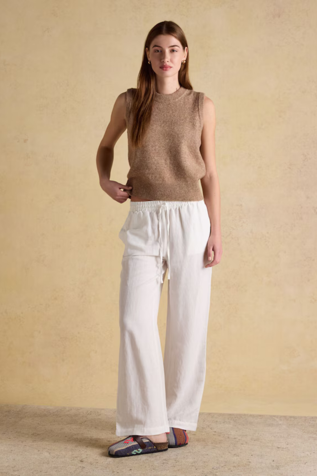 Joules AT8029 Holly Knitted Crew Neck Vest. Shop Joules at Dotique.