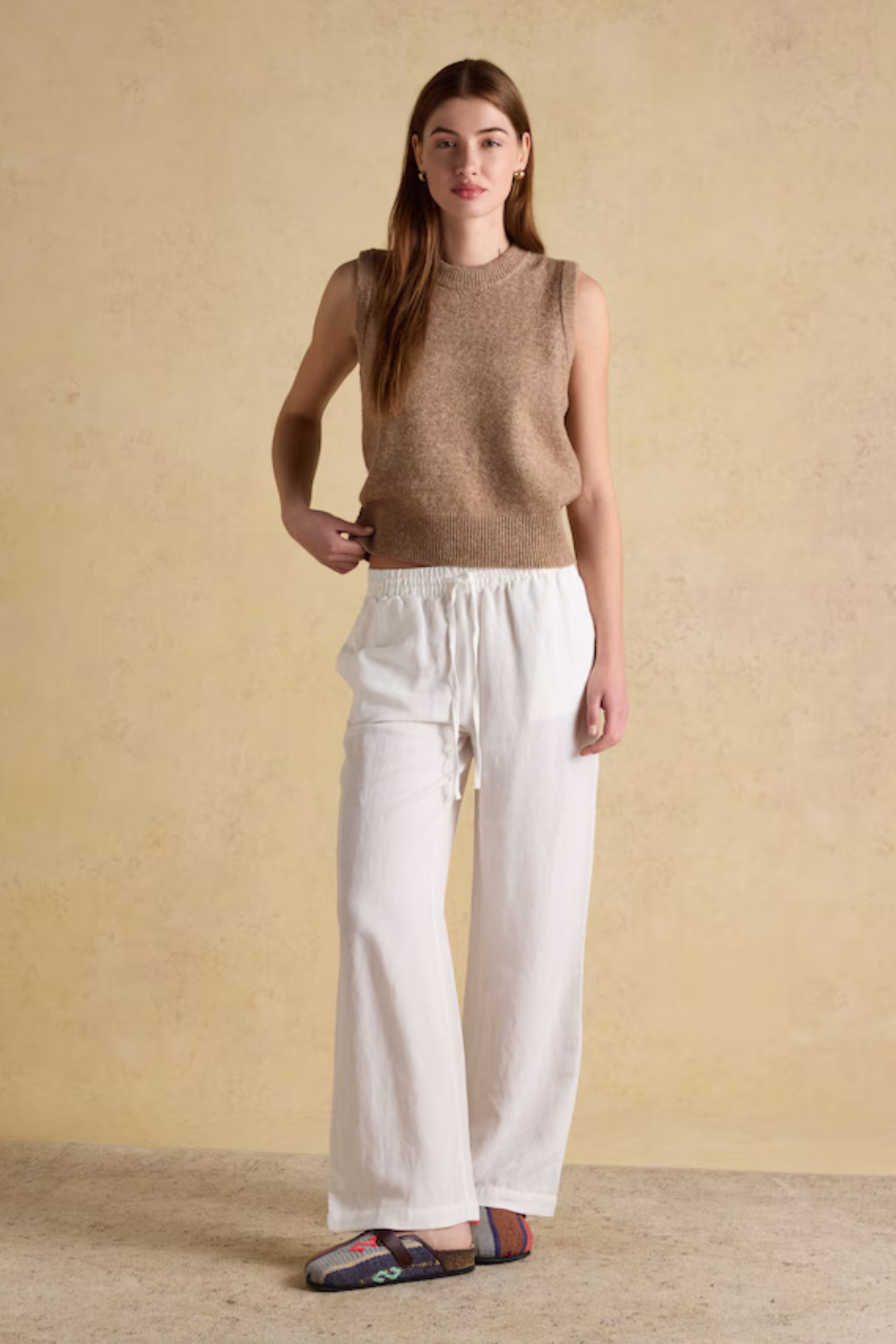 Joules AT8029 Holly Knitted Crew Neck Vest. Shop Joules at Dotique.