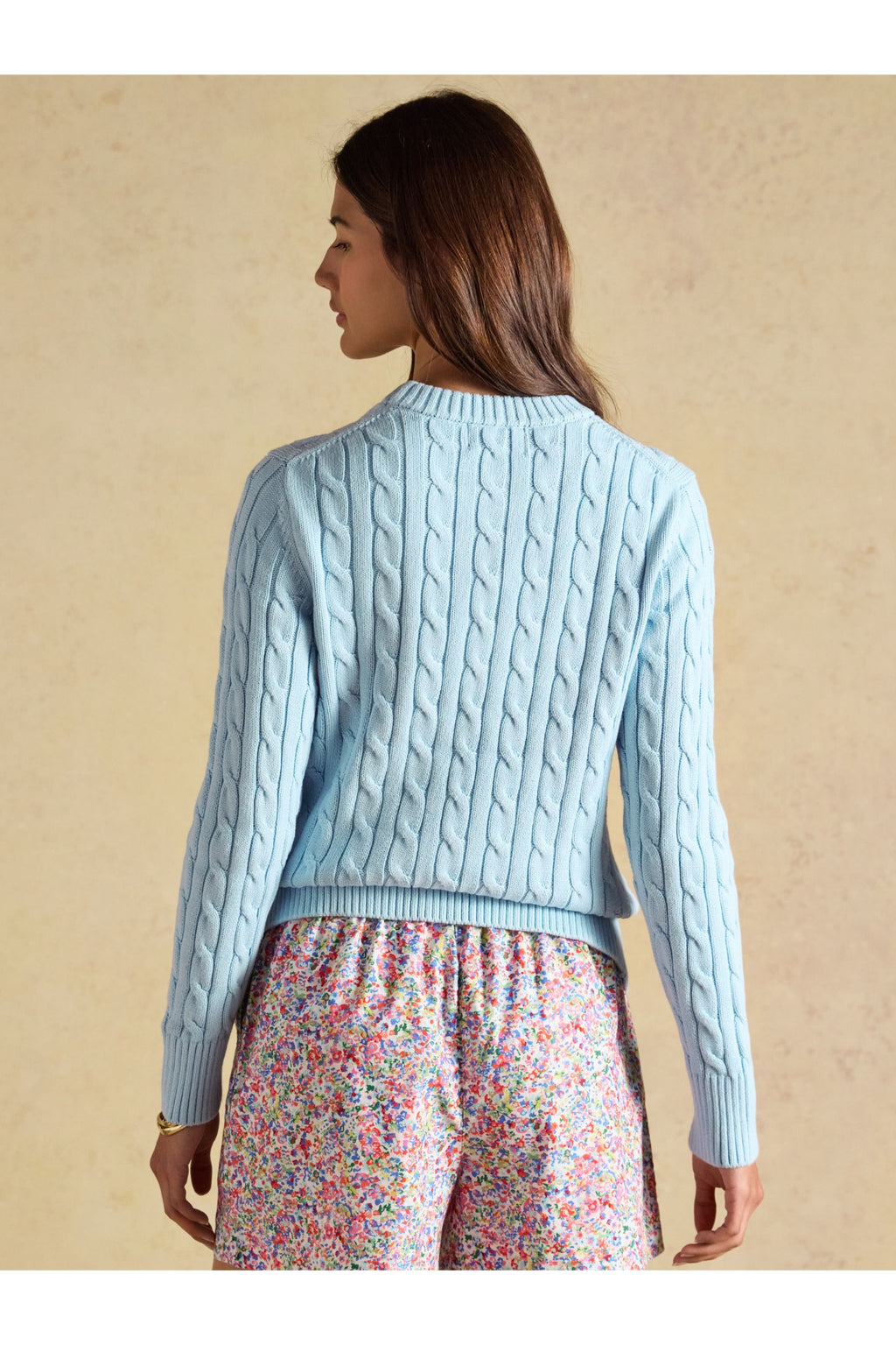 Joules Classic Cable Light Blue Jumper