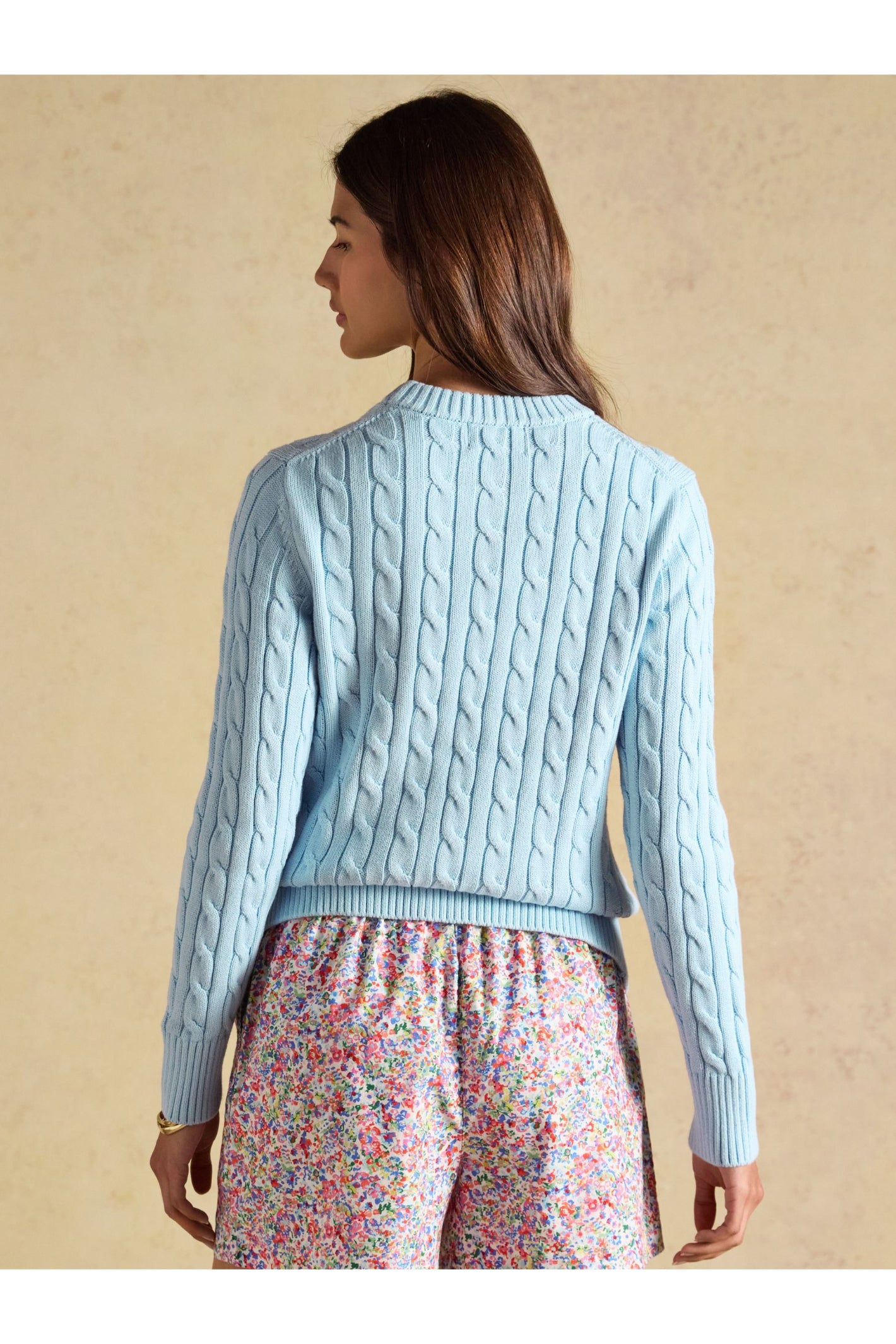Joules Classic Cable Light Blue Jumper