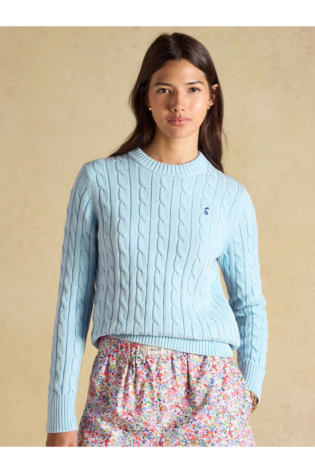 Joules Classic Cable Light Blue Jumper