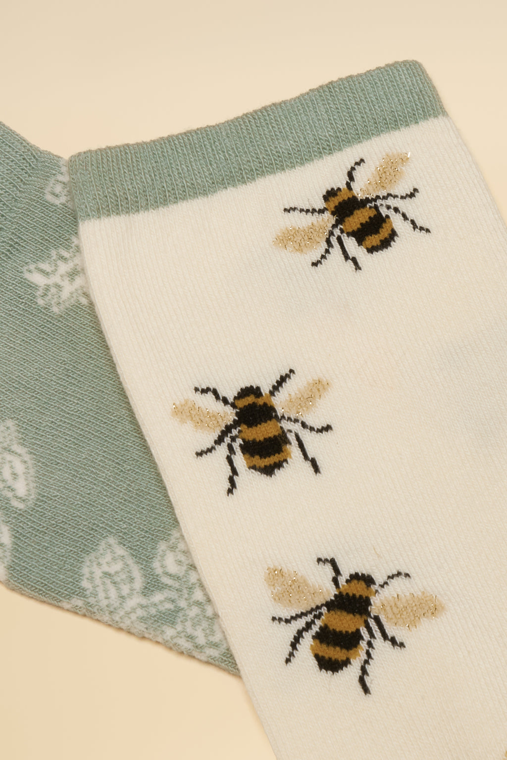 Joules H17728 Everyday 2 Pack Socks – White & Green