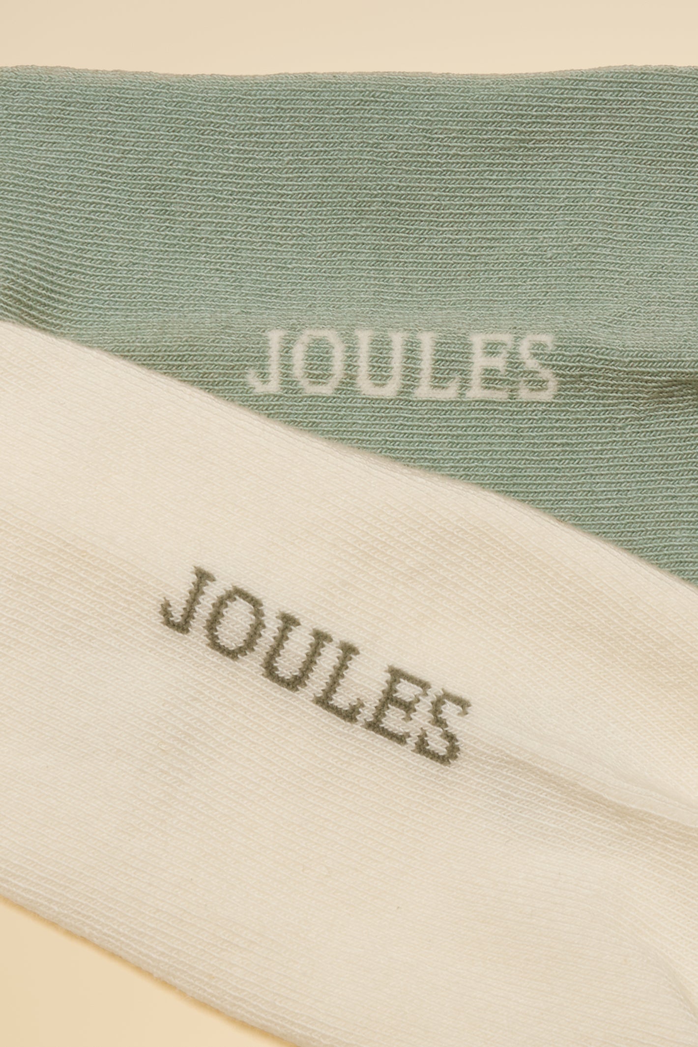 Joules H17728 Everyday 2 Pack Socks – White & Green