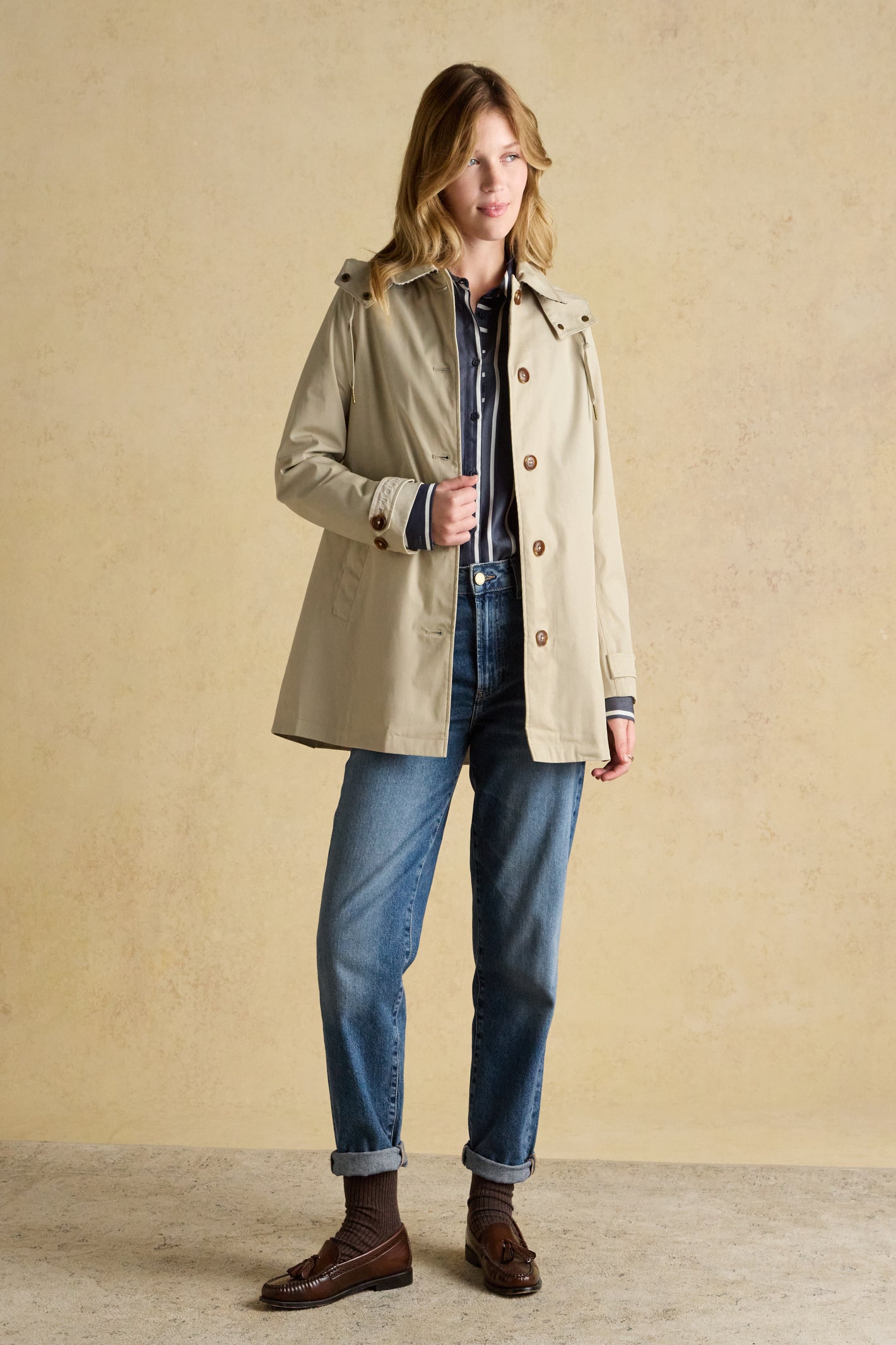 The Joules Rainmore coat is a stylish solution to unpredictable weather. Shop Joules at Dotique.