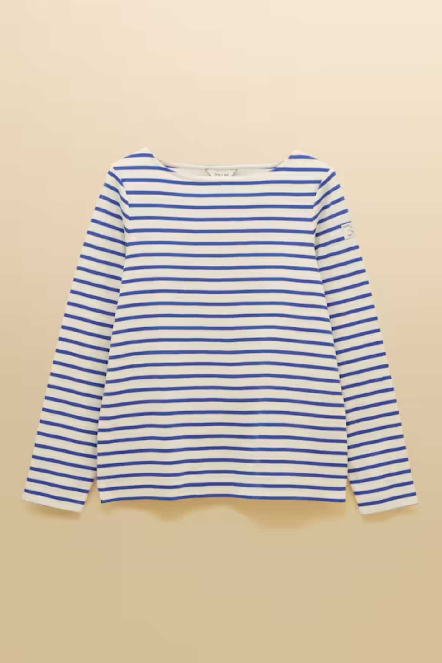 Shop the Joules Harbour blue and white stripe boat neck top — a heritage-inspired relaxed fit in soft cotton jersey, perfect for everyday styling with dresses, jeans or chinos.
