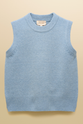 Soft knitted vest by Joules in blue. Easy to layer over shirts or dresses for everyday warmth with a timeless, wearable feel. Shop Joules at Dotique.