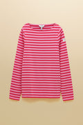 A timeless classic with a fresh pop of colour, the Joules Harbour Breton top in pink and red stripe is one of those pieces that never dates. Shop Joules at Dotique.