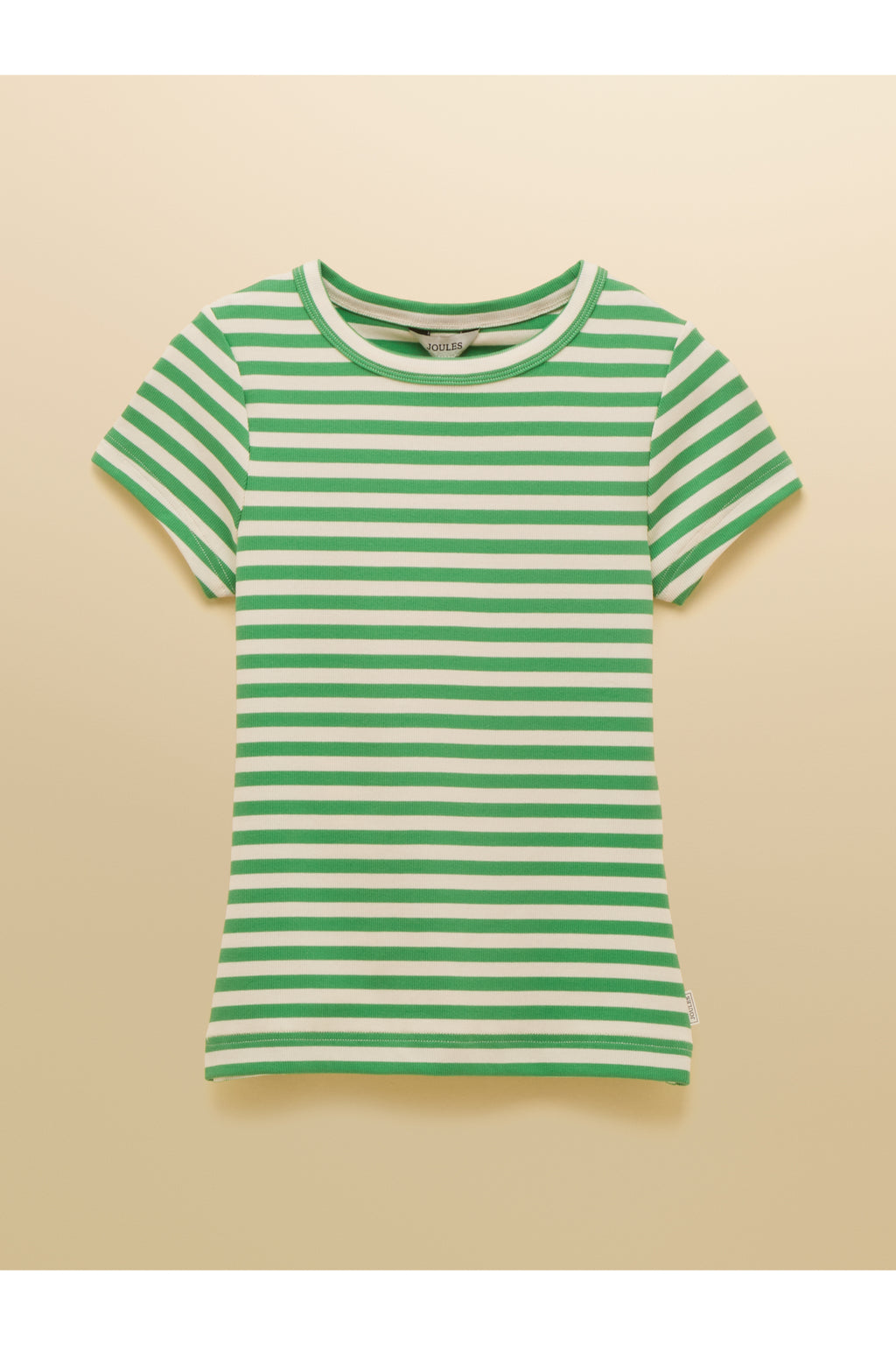 Joules H18083 Sophie Ribbed T-Shirt – Green Stripe