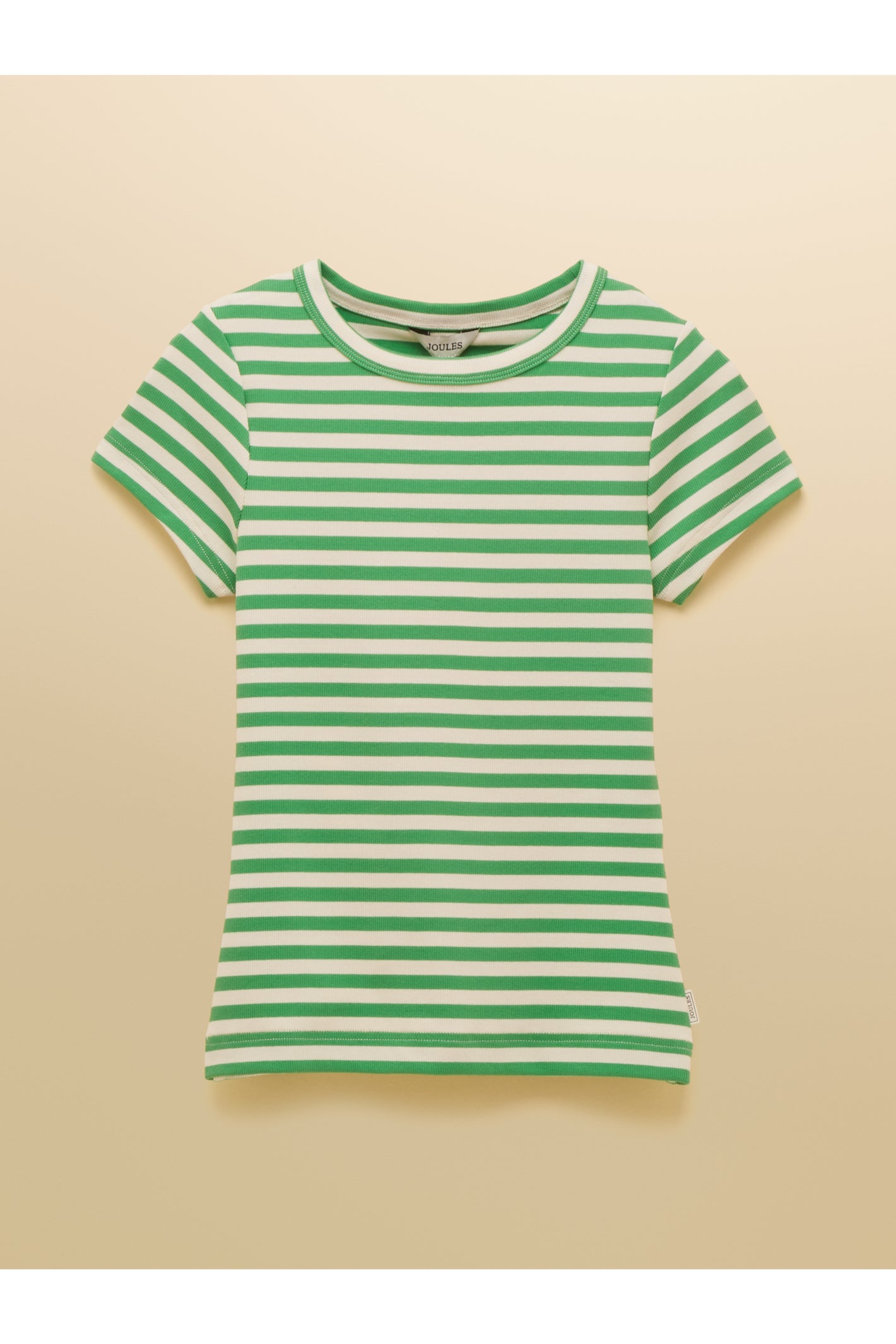 Joules H18083 Sophie Ribbed T-Shirt – Green Stripe