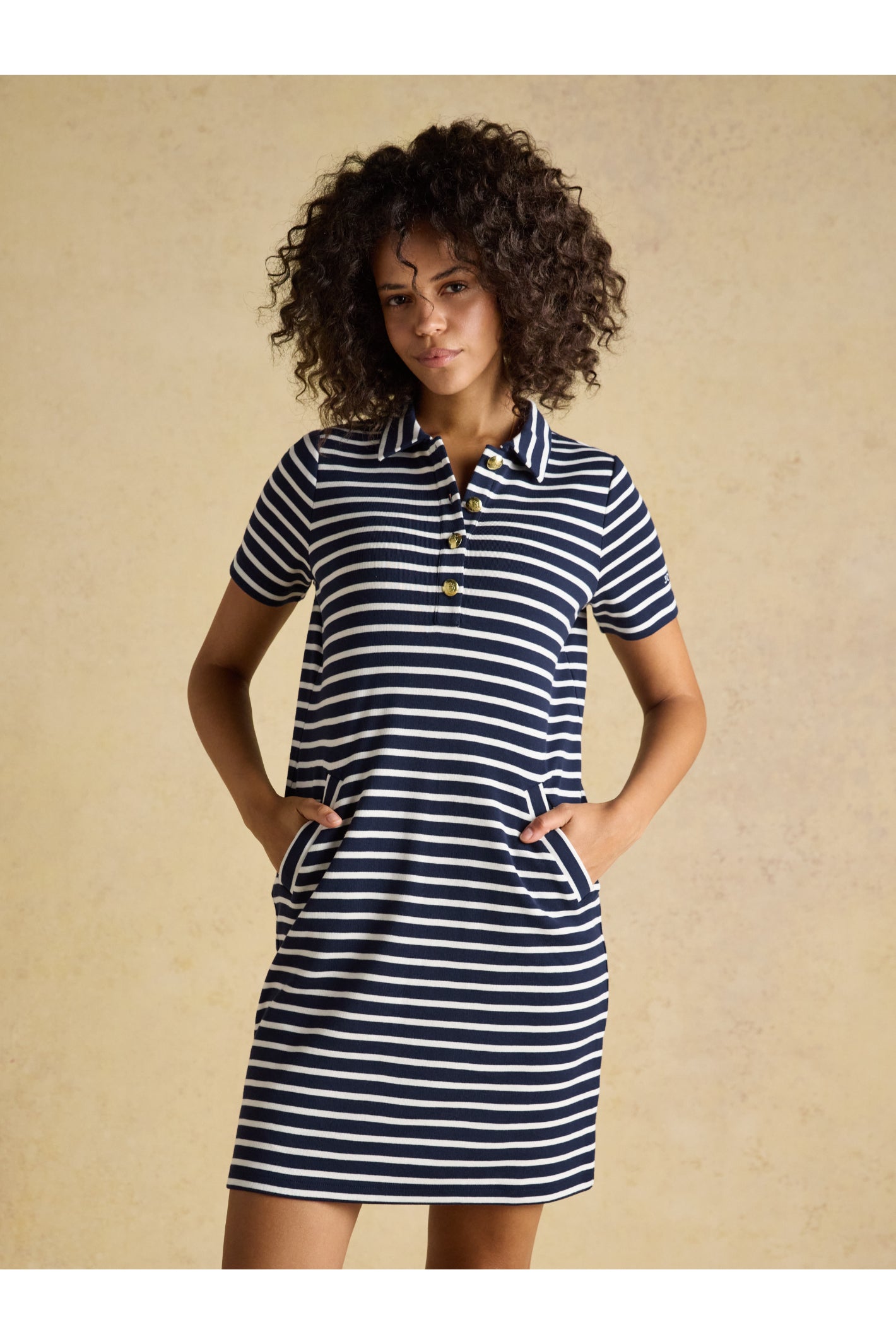 Joules H63471 Jane Collared Dress – Navy Stripe