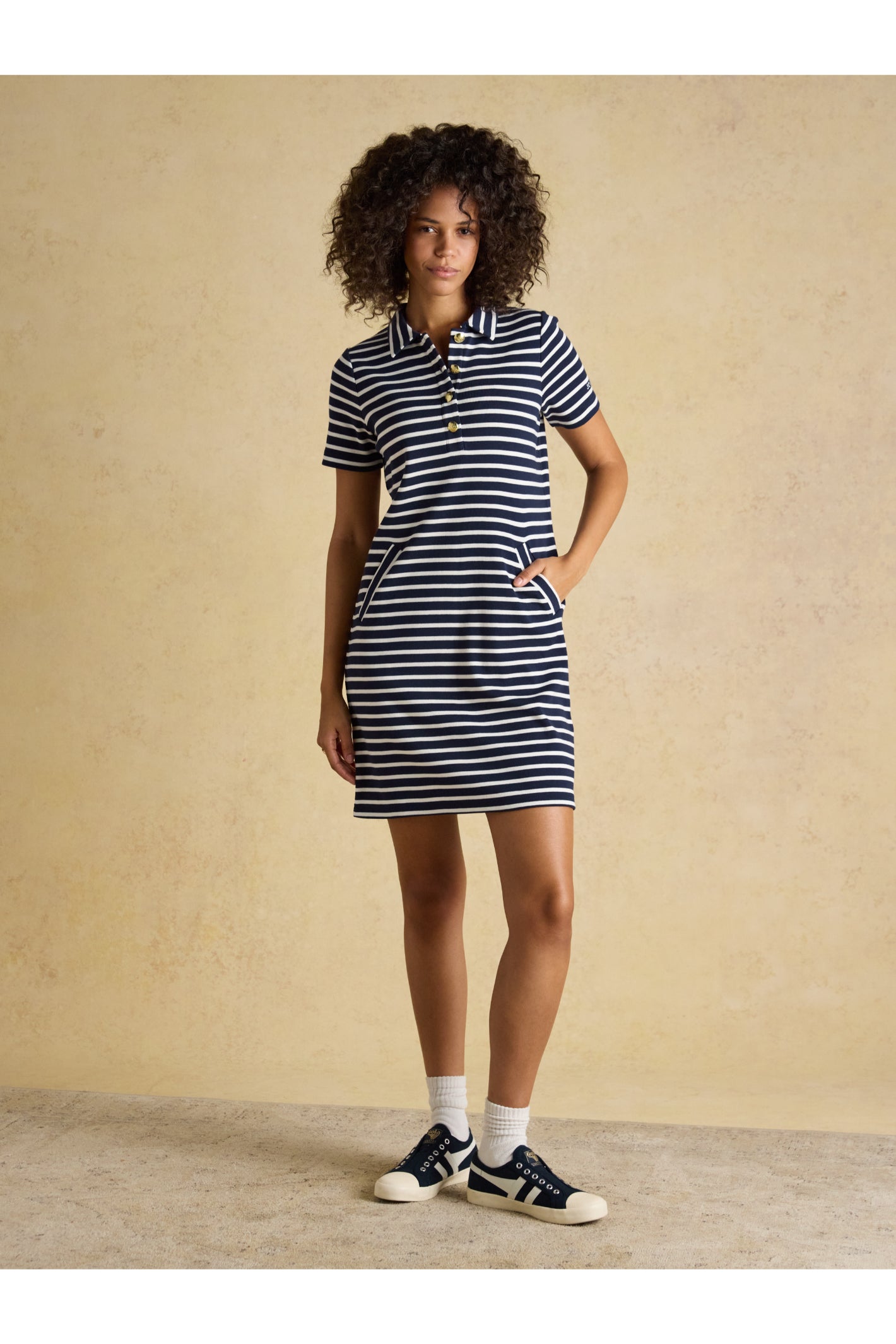 Joules H63471 Jane Collared Dress – Navy Stripe