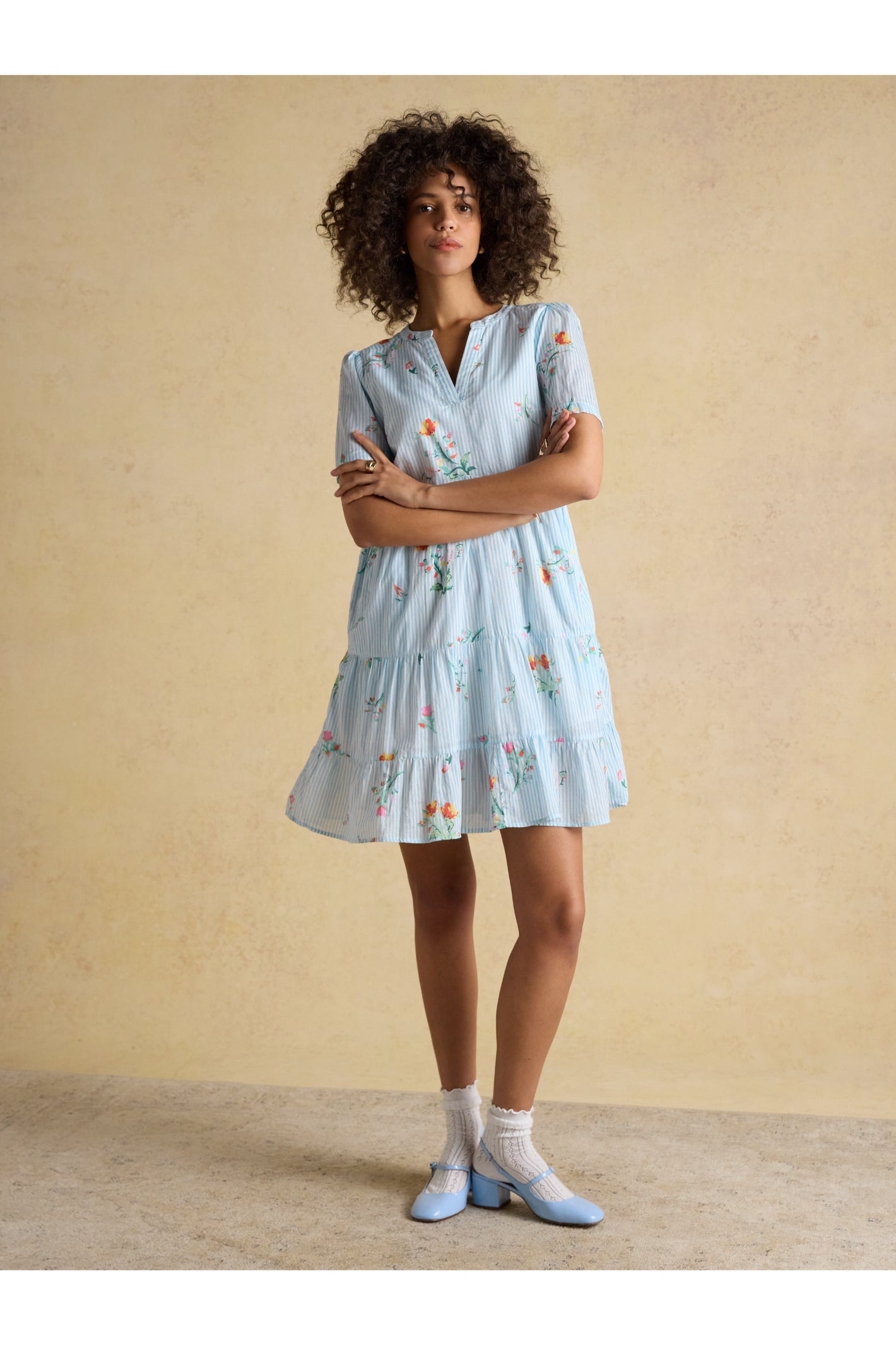 Joules H63477 Ariella Tiered Dress – Blue