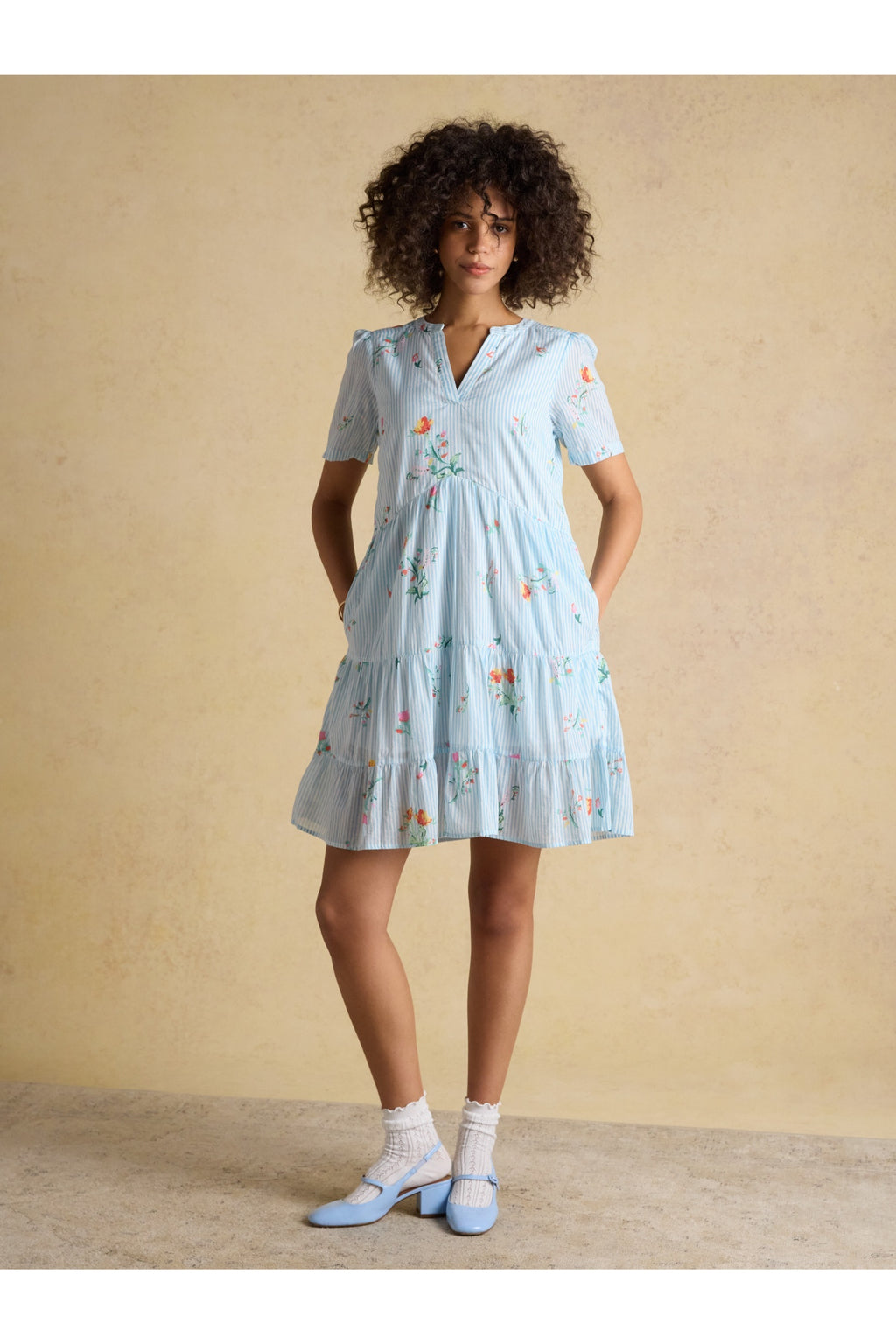 Joules H63477 Ariella Tiered Dress – Blue