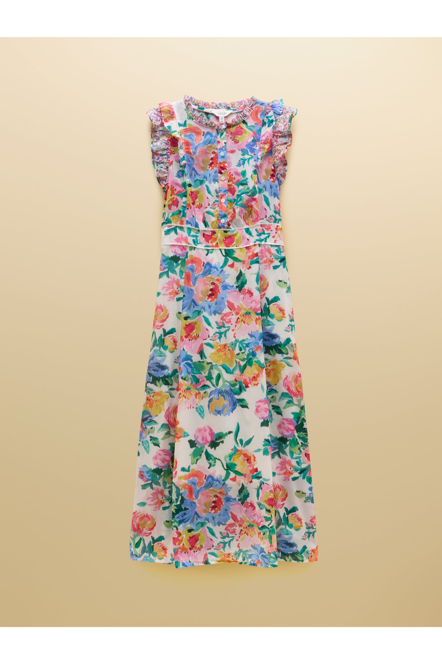 Joules H63480 Samantha Midi Dress – Multi / White Floral