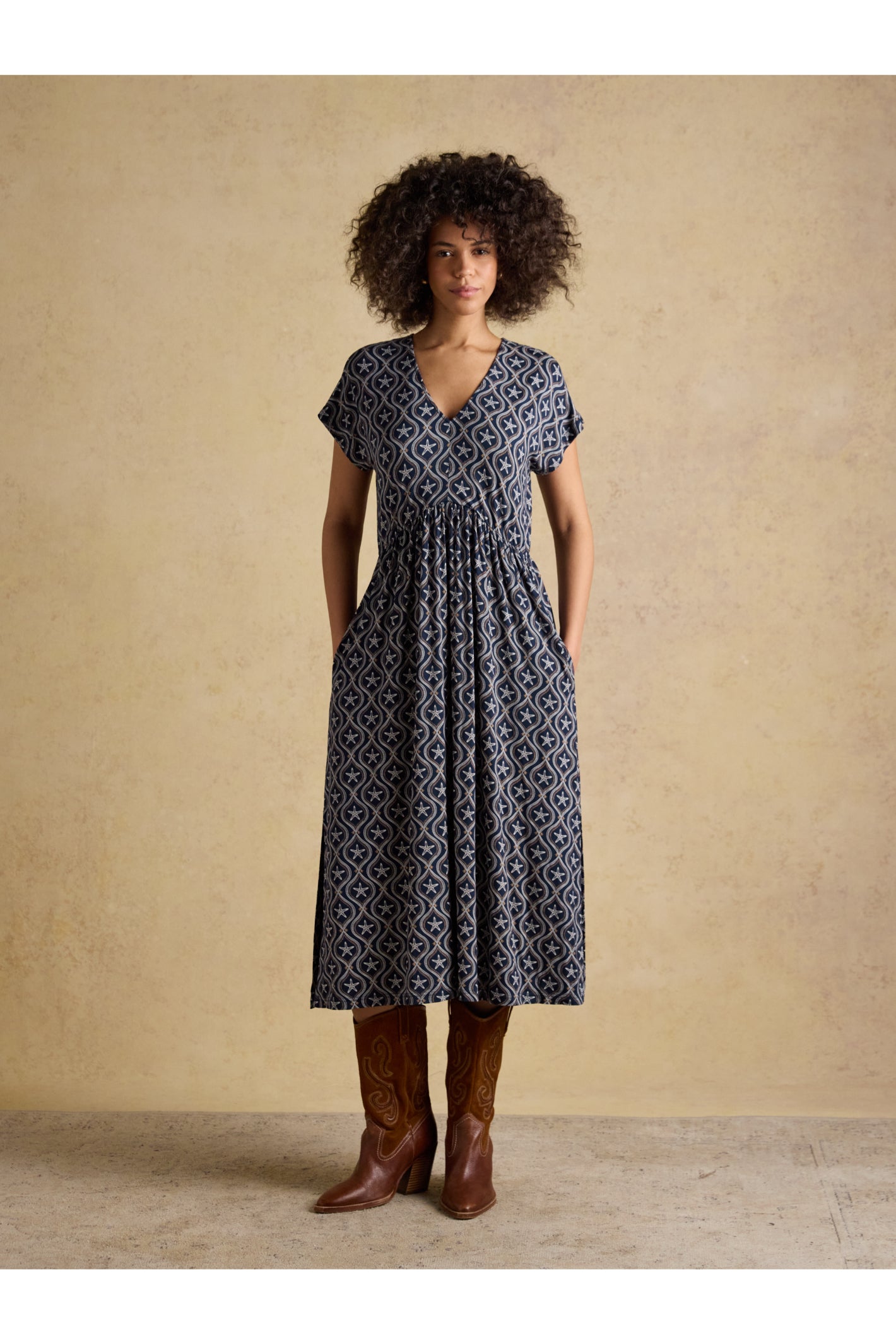 Joules H69513 Nia Navy Jersey Dress