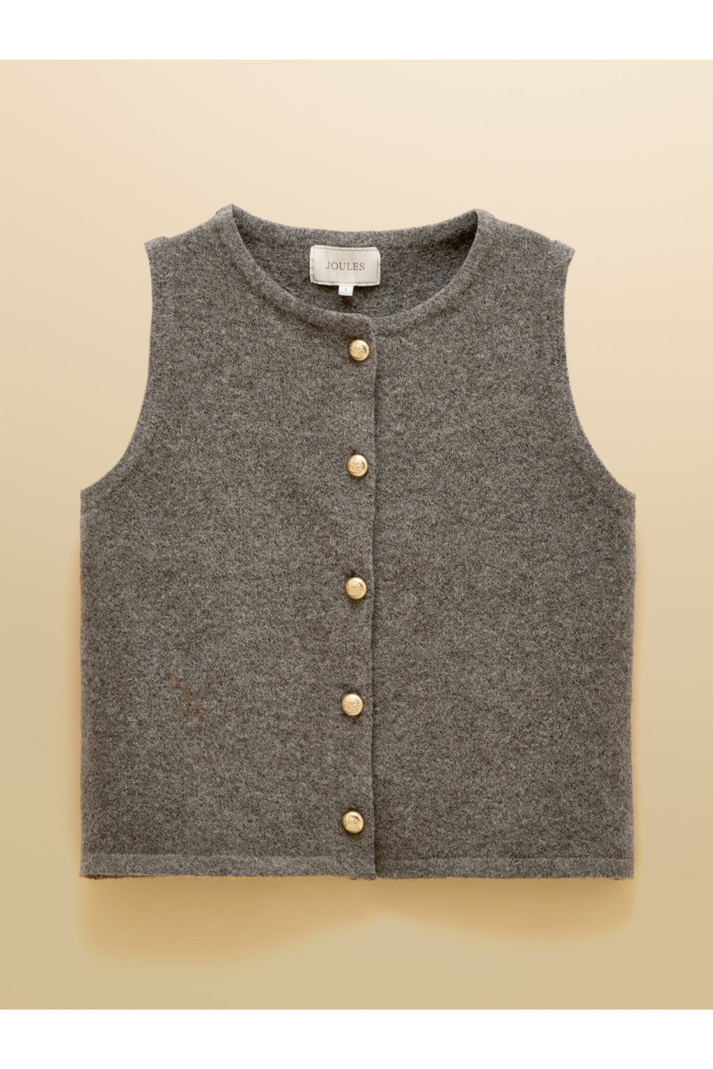 Joules Holly Button Tank Brown Top