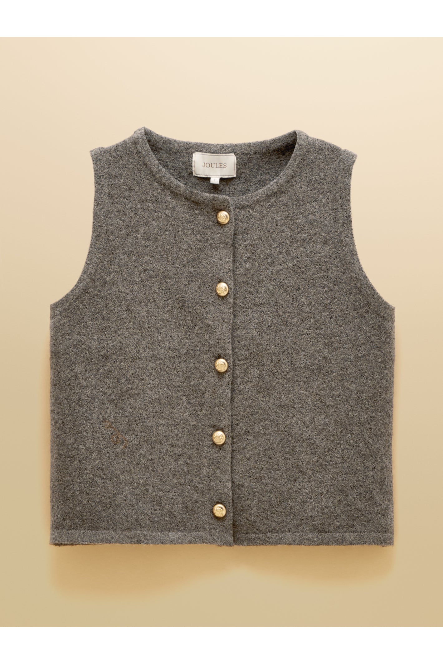 Joules Holly Button Tank Brown Top