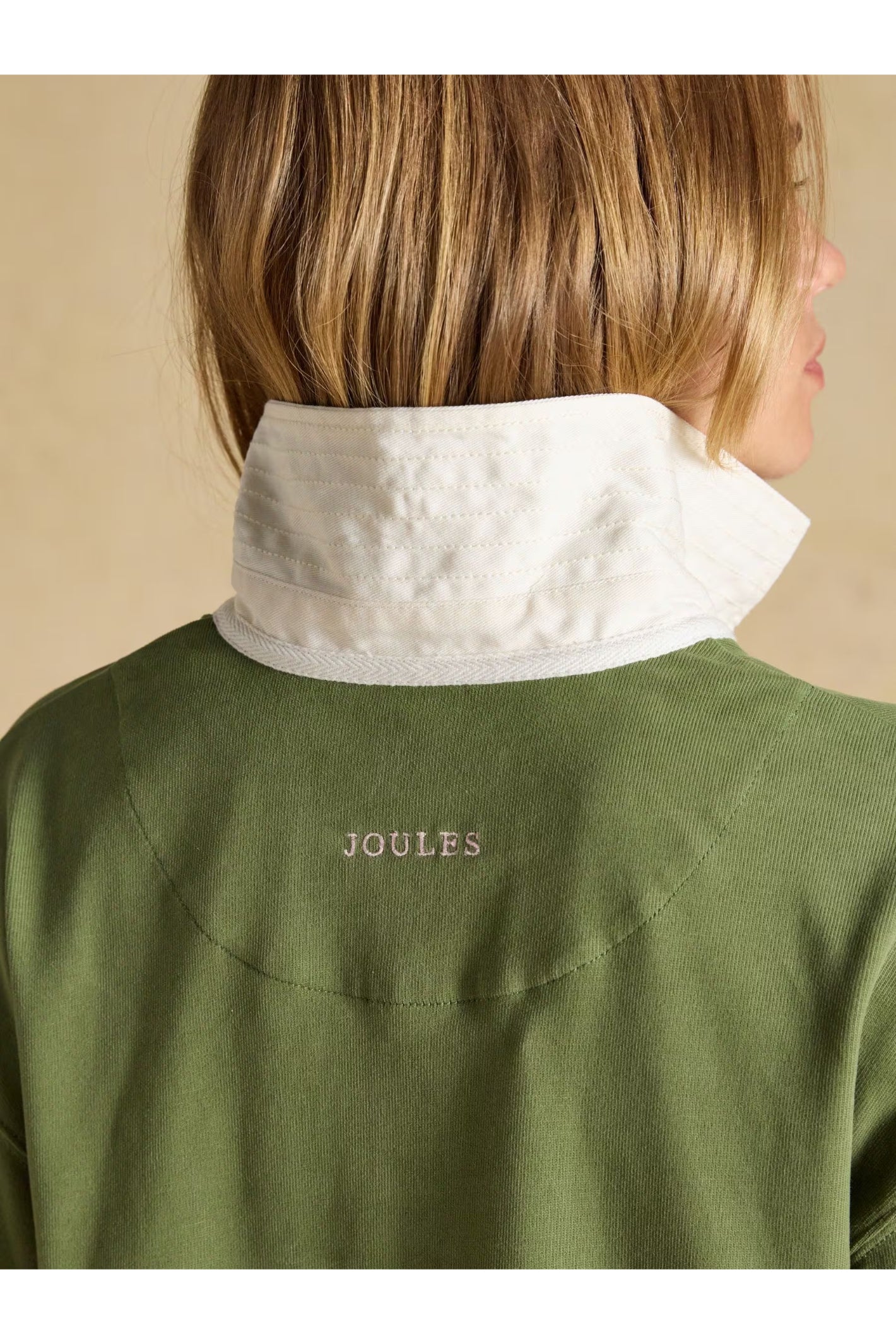 Joules Jersey Deckshirt Green/Cream Stripe Top