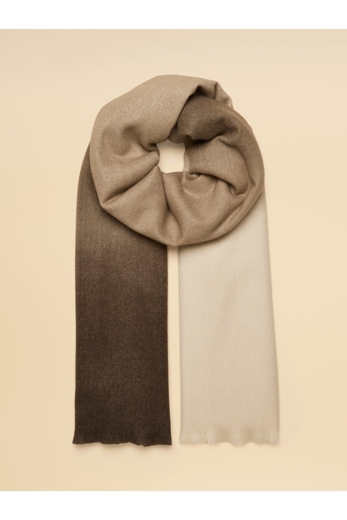 Joules Karina Brown Scarf in brown and cream. Shop Joules at Dotique
