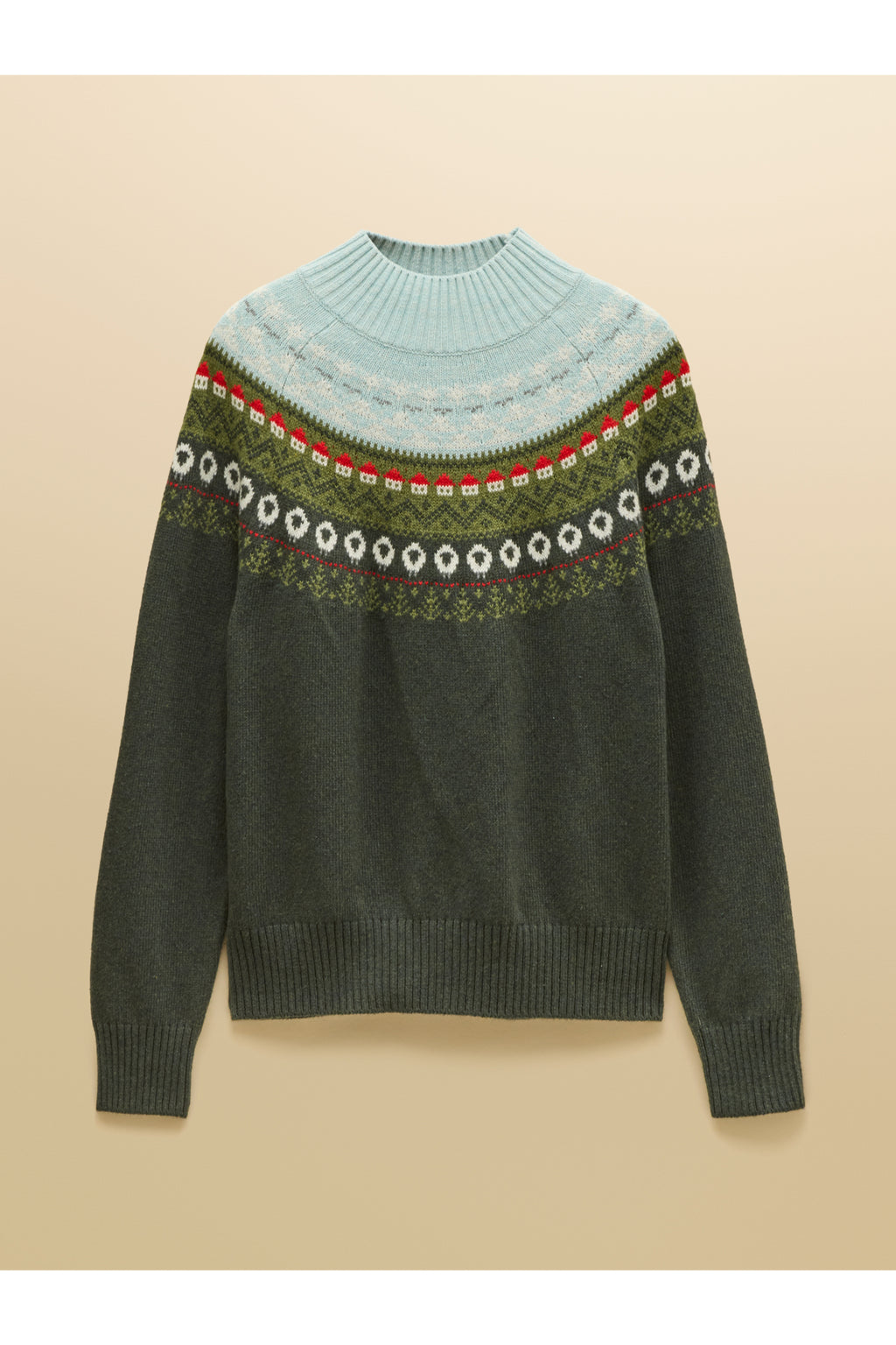Joules Landscape Fairisle Green Jumper