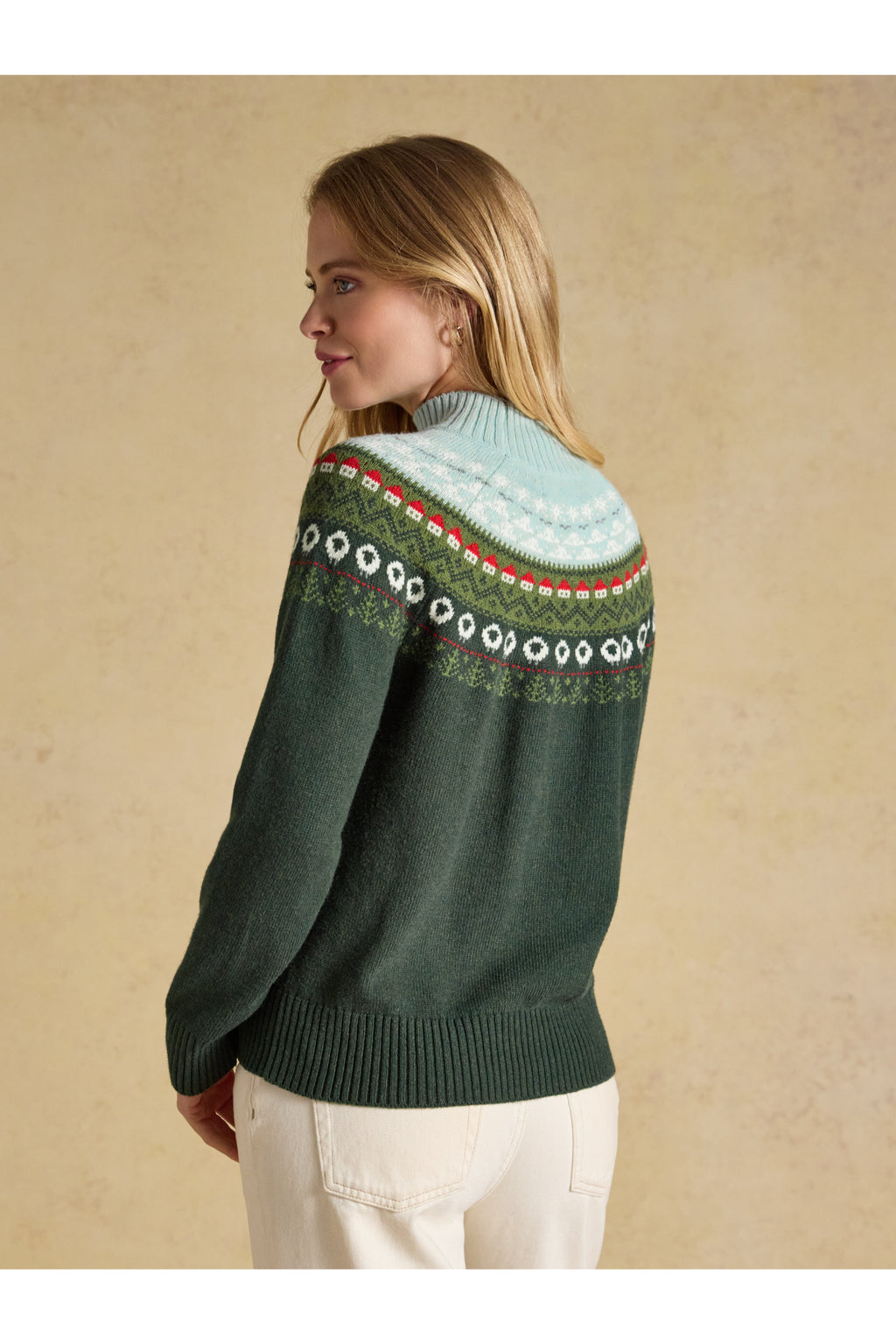 Joules Landscape Fairisle Green Jumper
