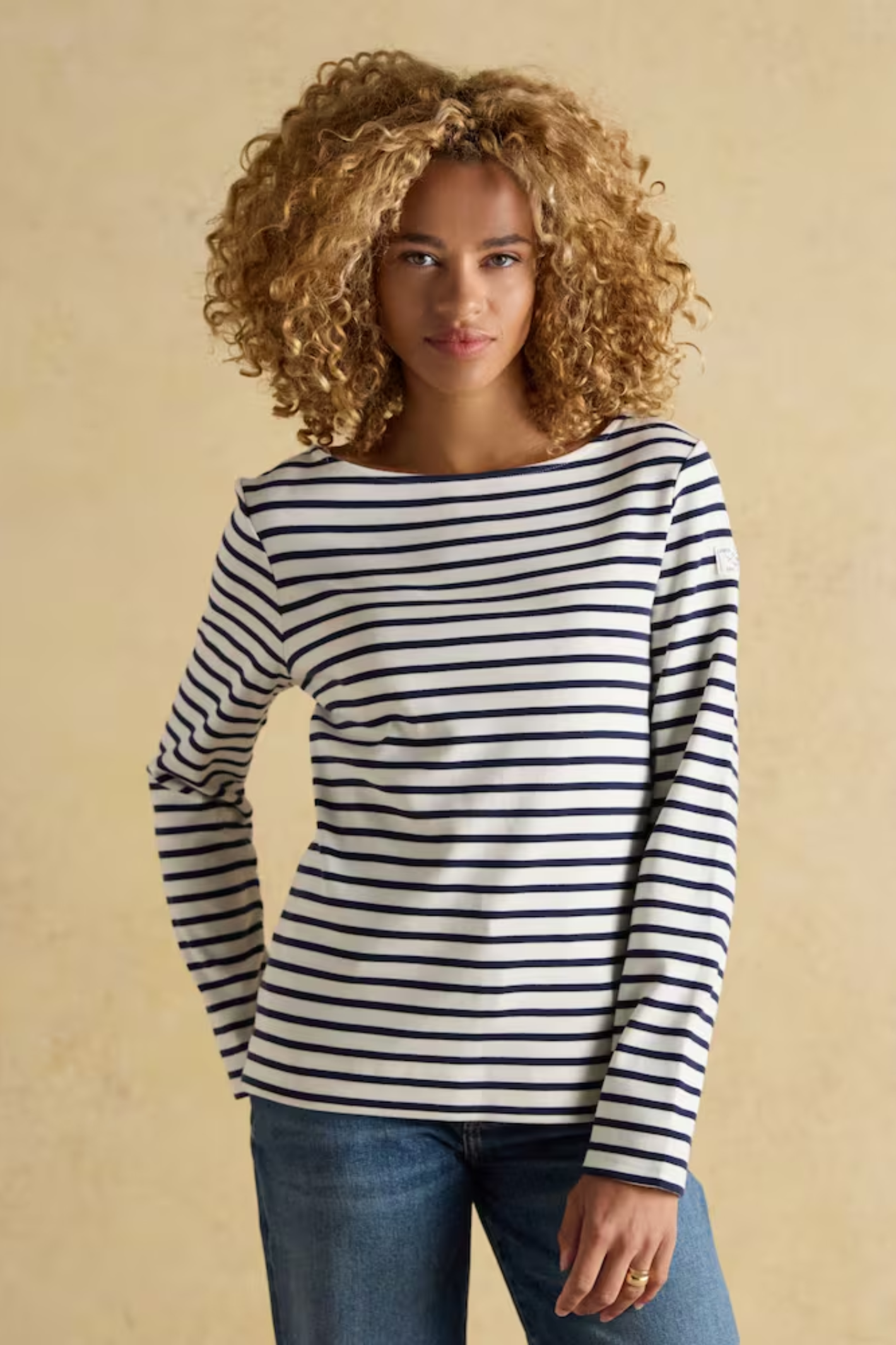 Joules N58835 Harbour Boat Neck Breton Top – Cream / Navy Stripe. Shop Joules at Dotique.