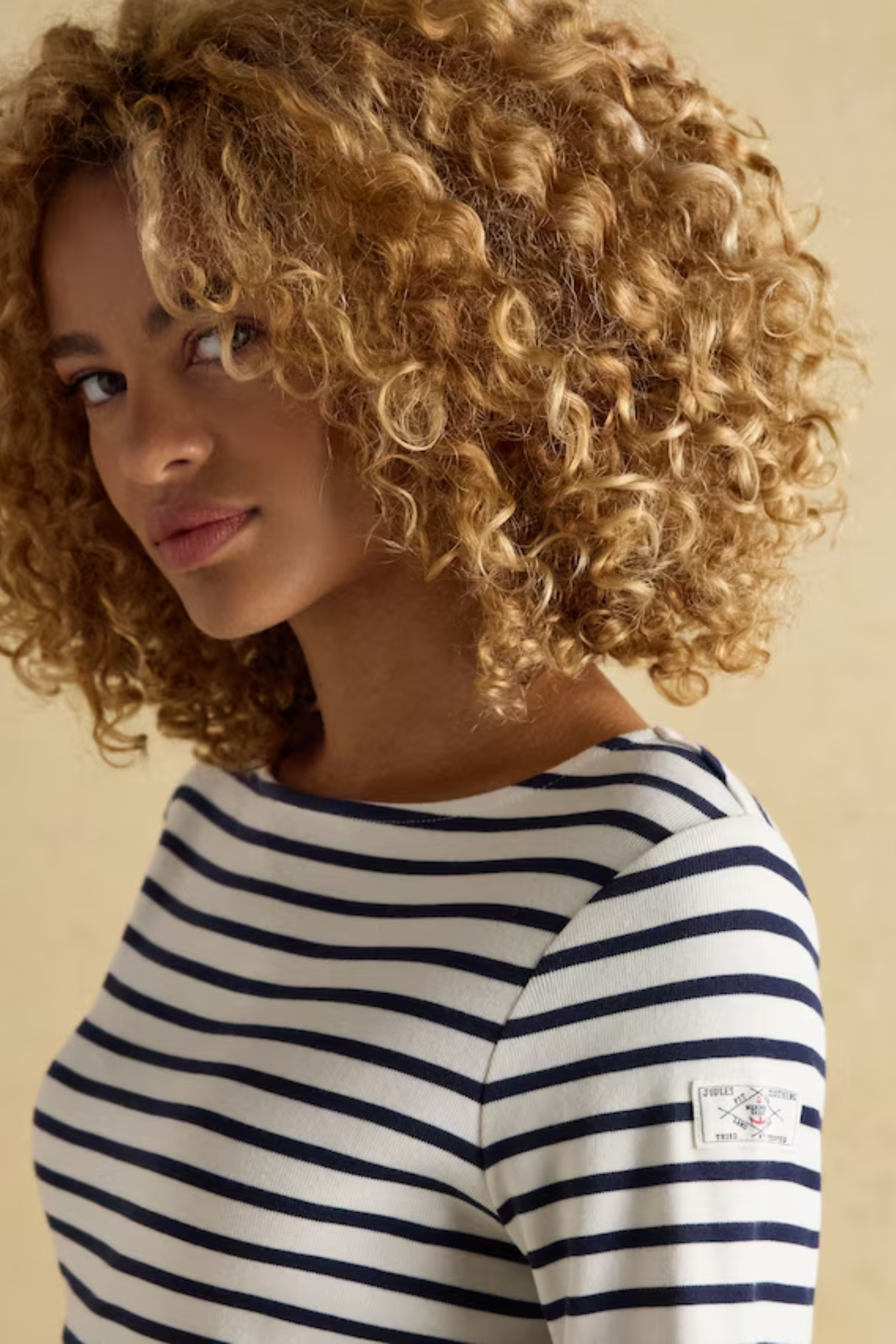 Joules N58835 Harbour Boat Neck Breton Top – Cream / Navy Stripe. Shop Joules at Dotique.