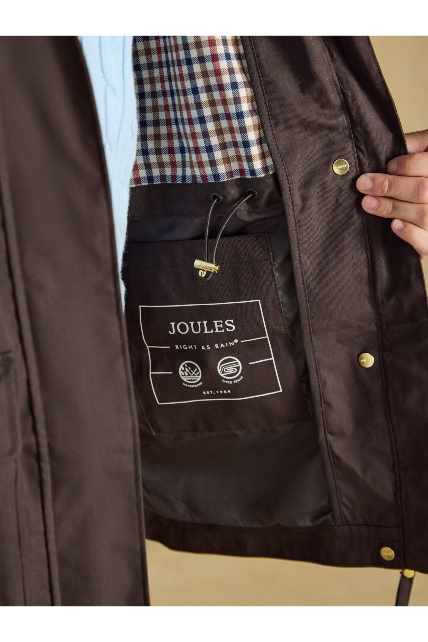Joules Portwell Chocolate Brown Coat