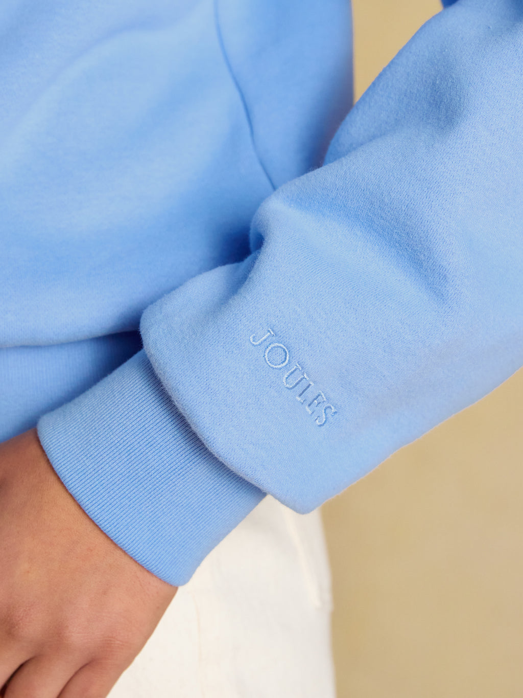 Joules Prep Sweat Blue Patchwork Top