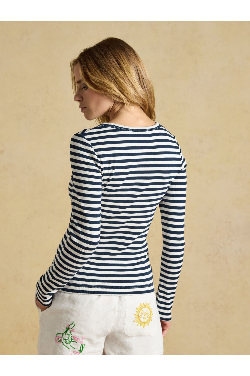 Joules Sophie Navy Creme T-Shirt