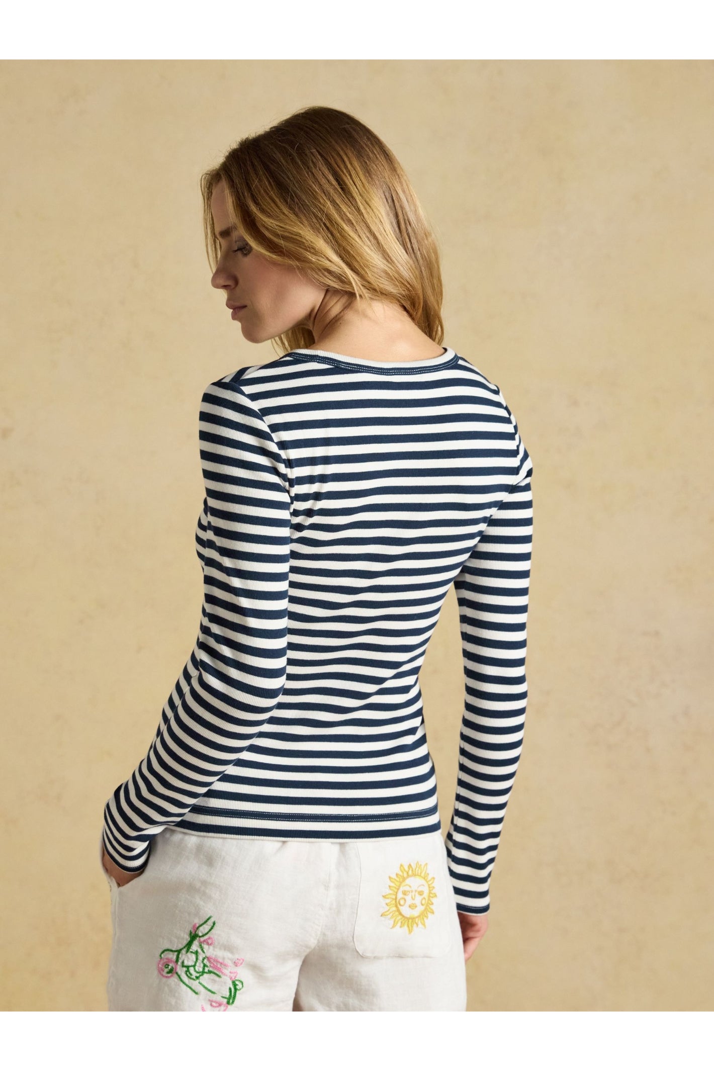 Joules Sophie Navy Creme T-Shirt