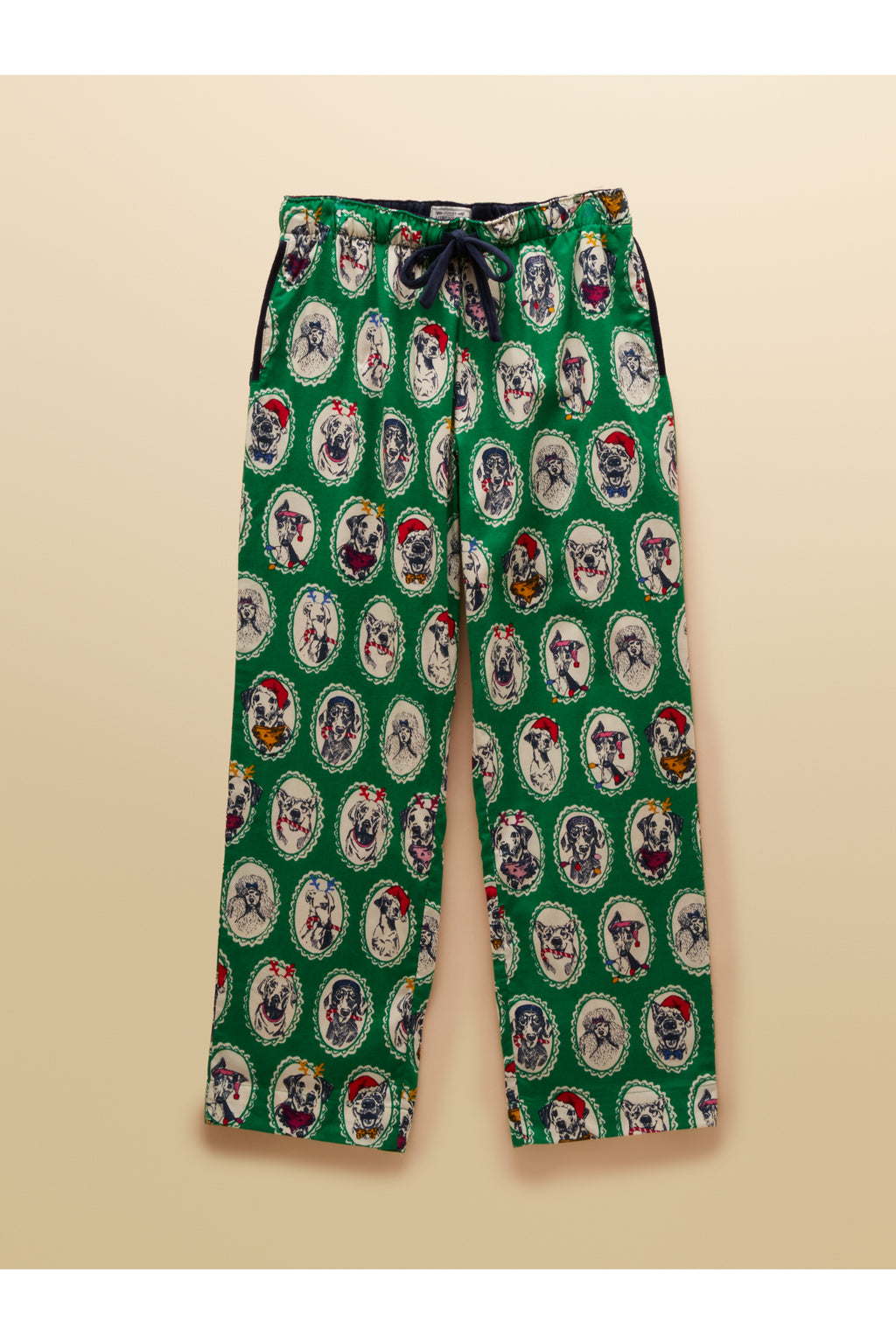 Joules Stella Green Dog Print Pyjamas in green dog print Shop Joules at Dotique