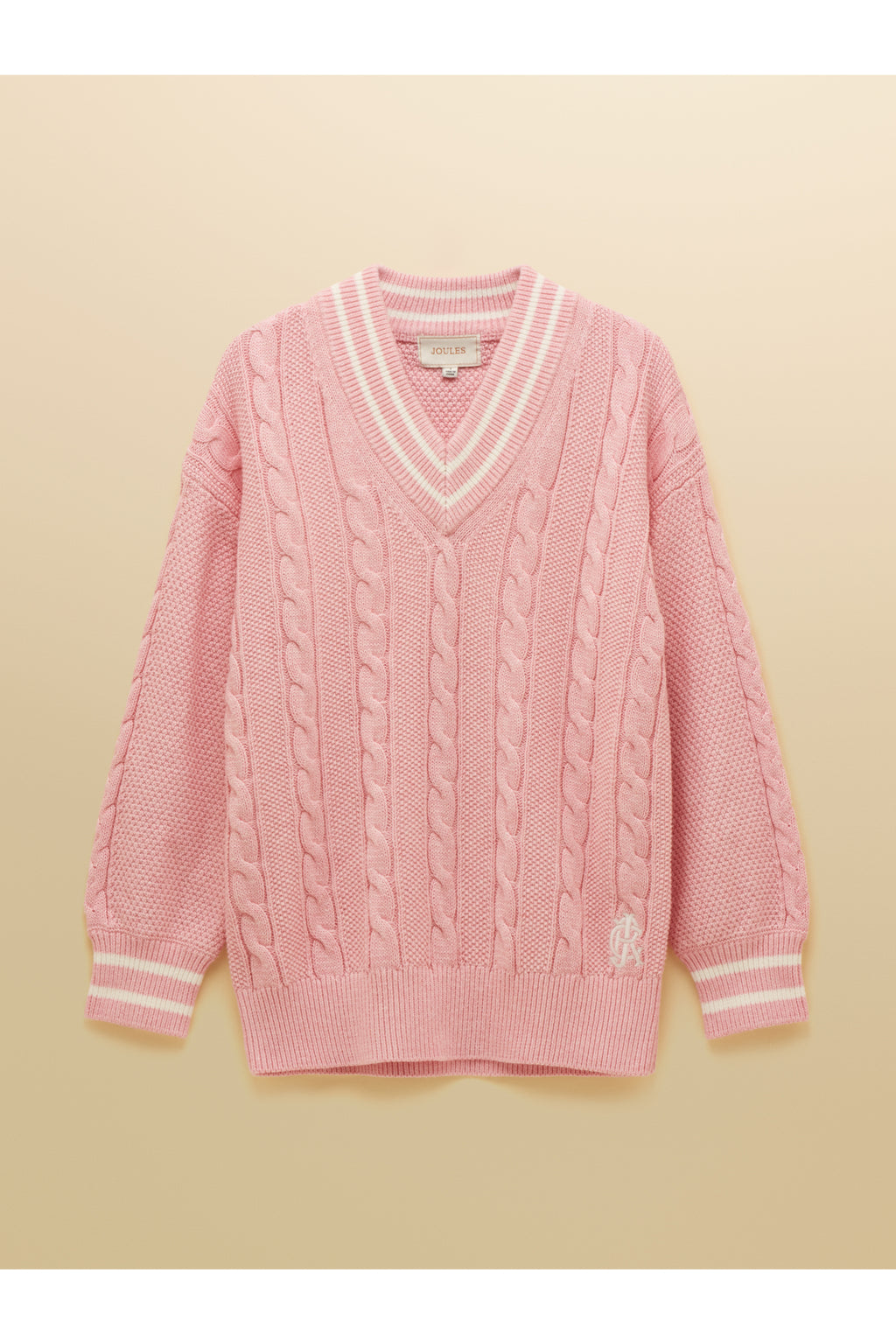 Joules W25282 Dibly Cable Knit Jumper – Pink