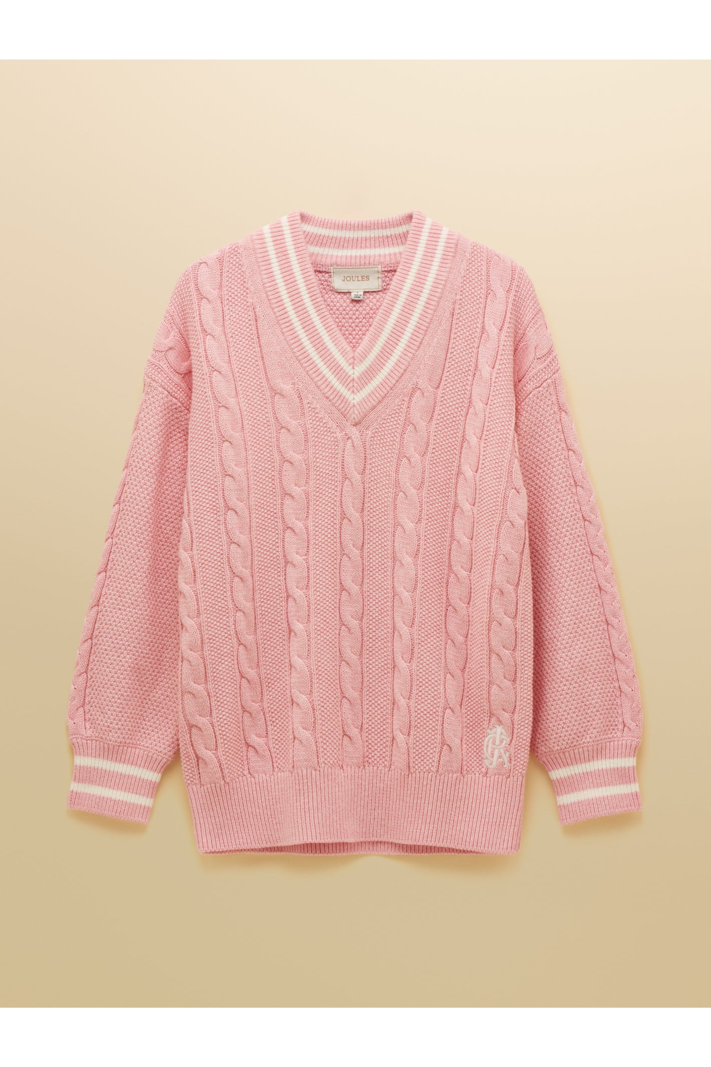 Joules W25282 Dibly Cable Knit Jumper – Pink