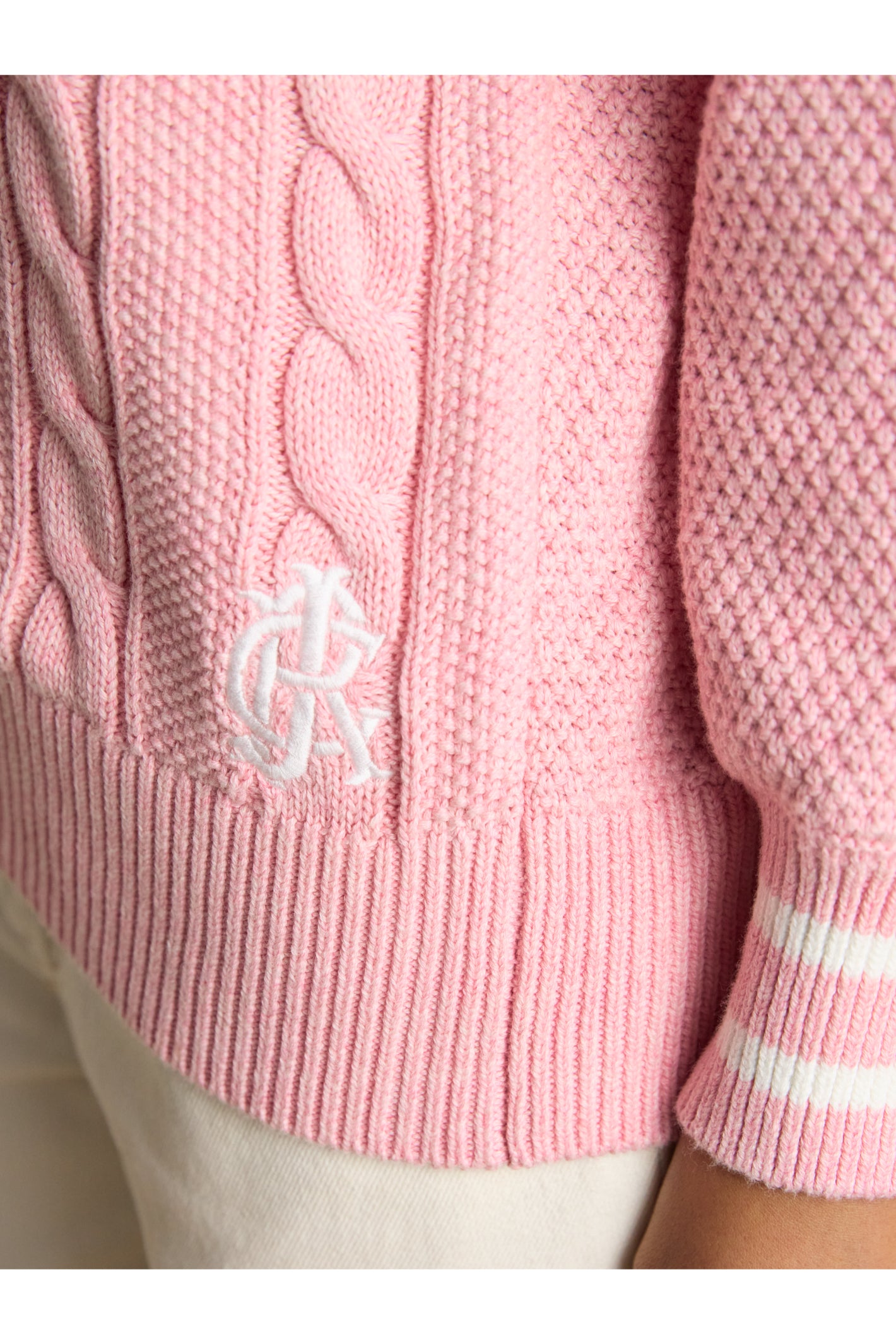 Joules W25282 Dibly Cable Knit Jumper – Pink
