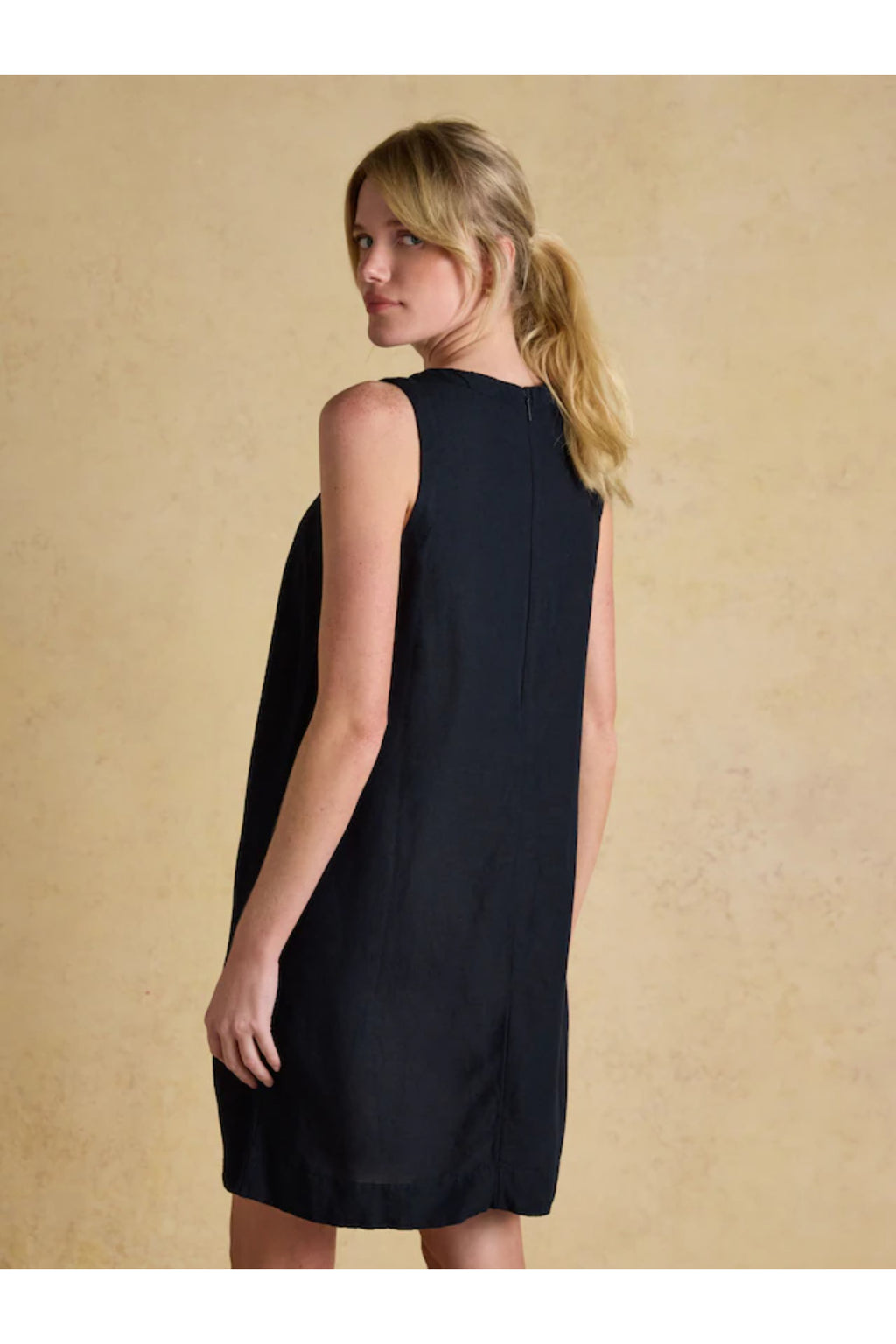 Joules W70244 Delphine Linen Shift Dress – Navy