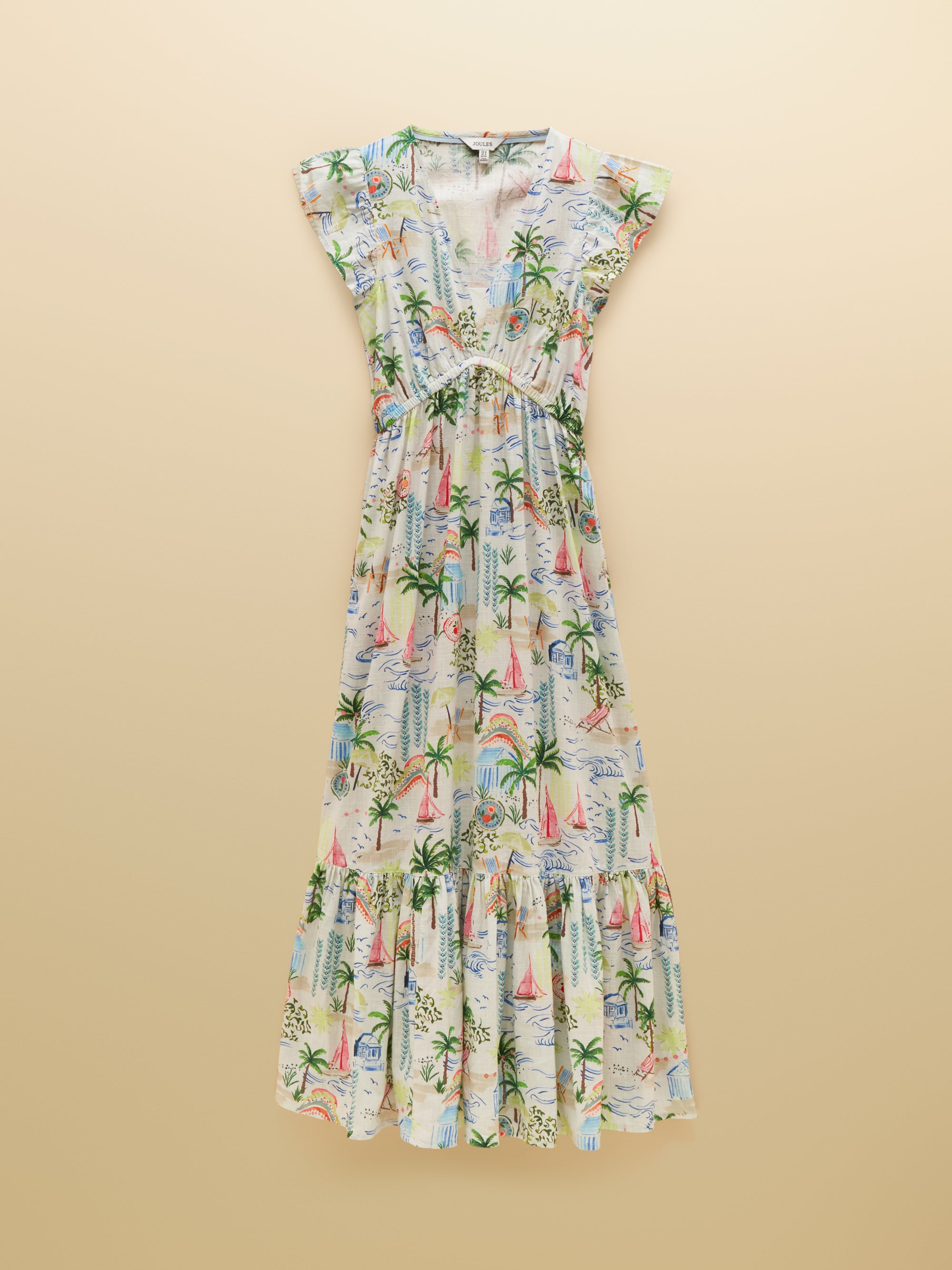 Joules W70250 Winnie Multi/White Maxi Dress