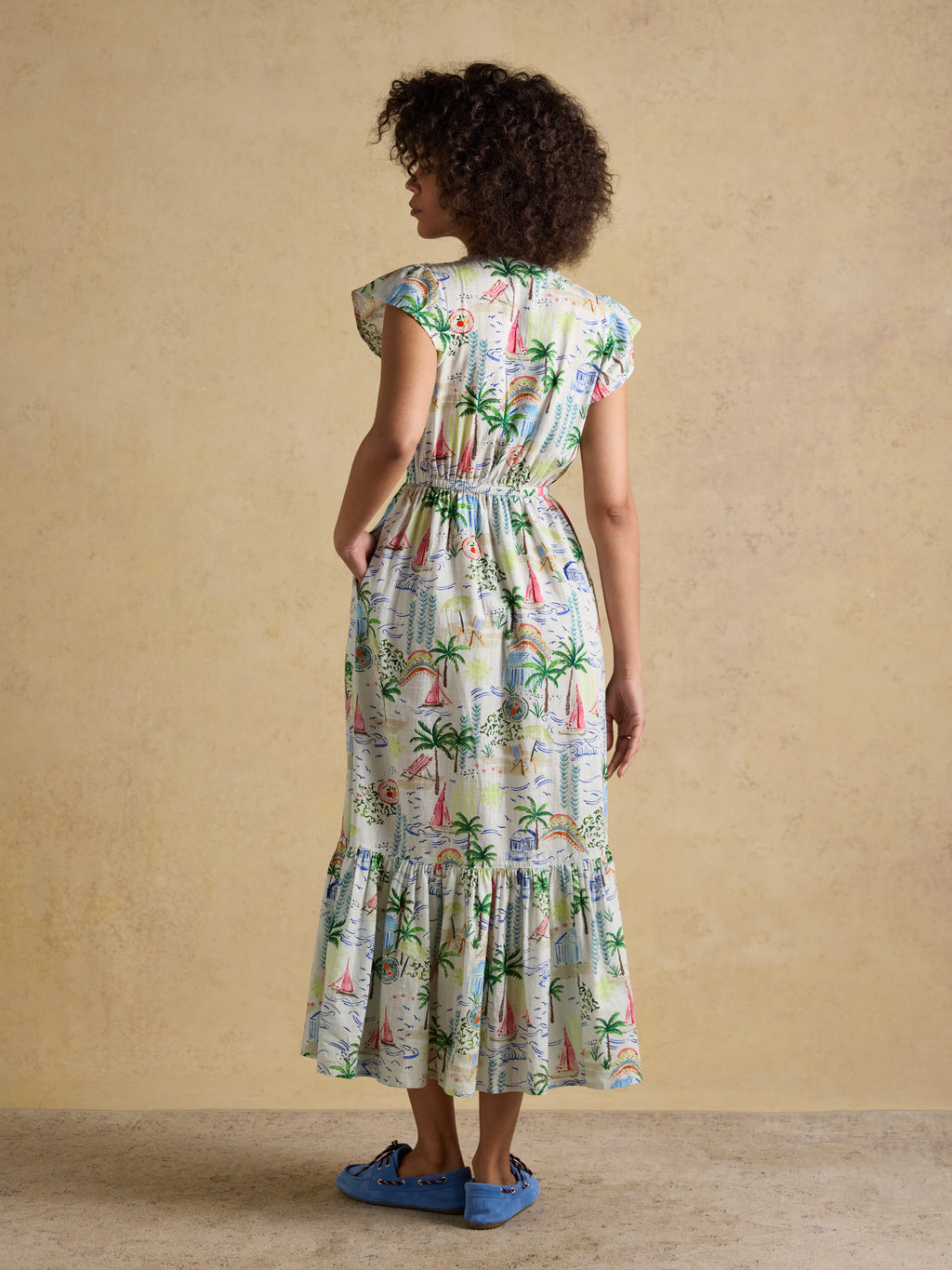 Joules W70250 Winnie Multi/White Maxi Dress