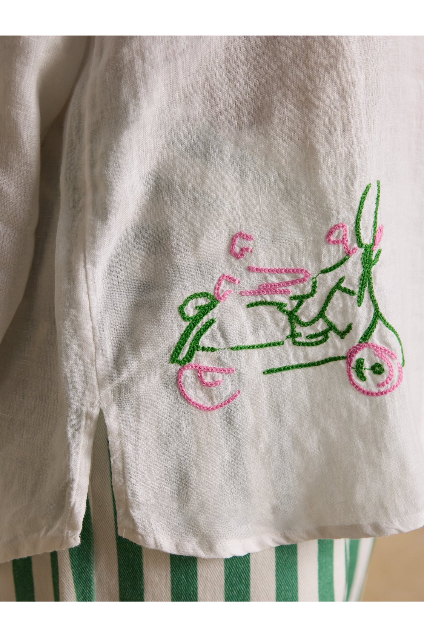 Joules W70414 Orla Embroidered Shirt White